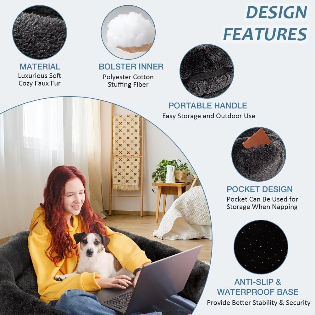 Fieiyob Human Dog Bed, 71X51X12 Human Dog Bed For Adult, Orthopedic Dog Bed Soft Cozy Flufy Human Sized Dog Bed Xxxl For D