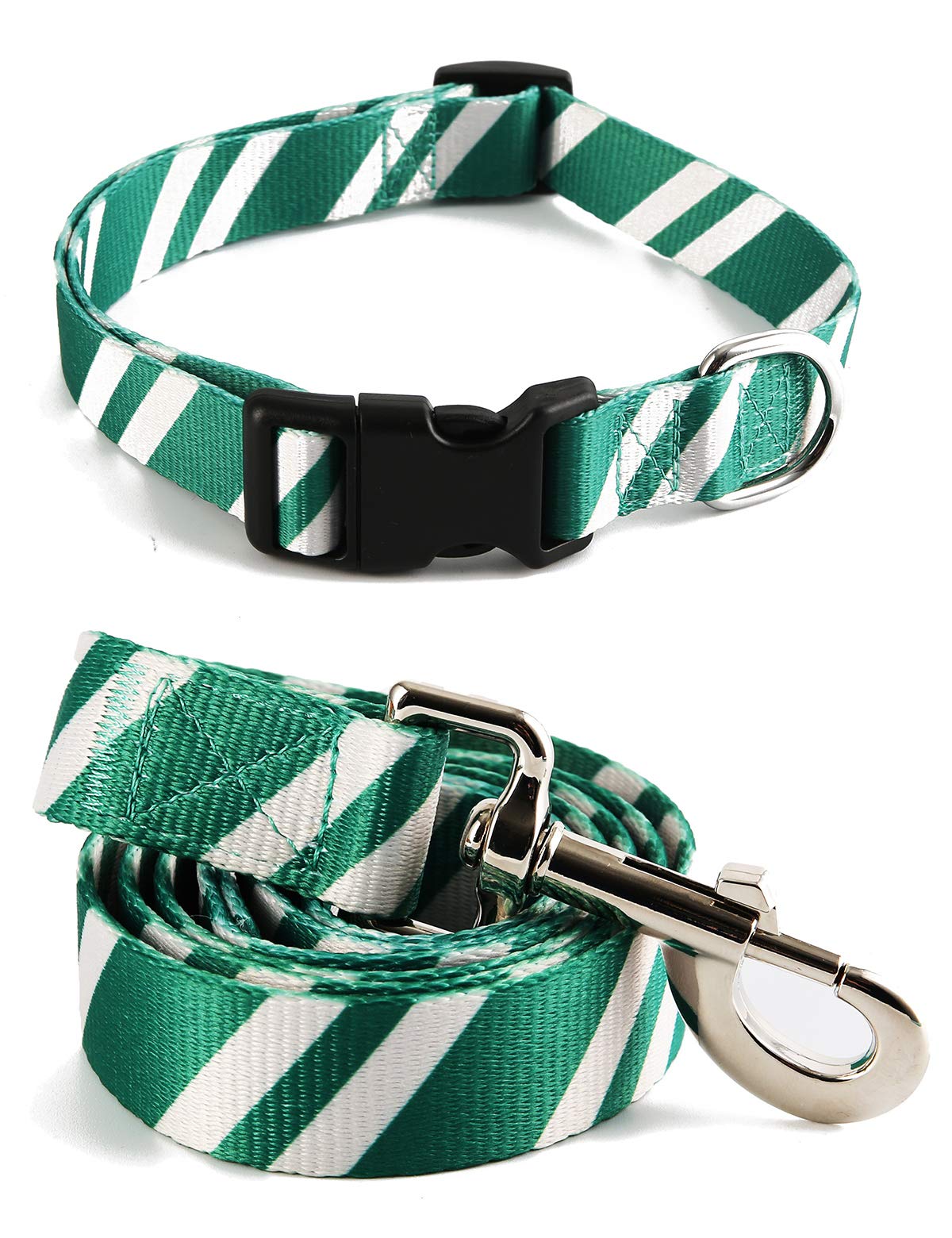 Coomour 2Pcs Halloween Dog Collar Pet Wizard School Printing Adjustable Collars With Cute Cat Leash For Pets Dogs Small Medium L