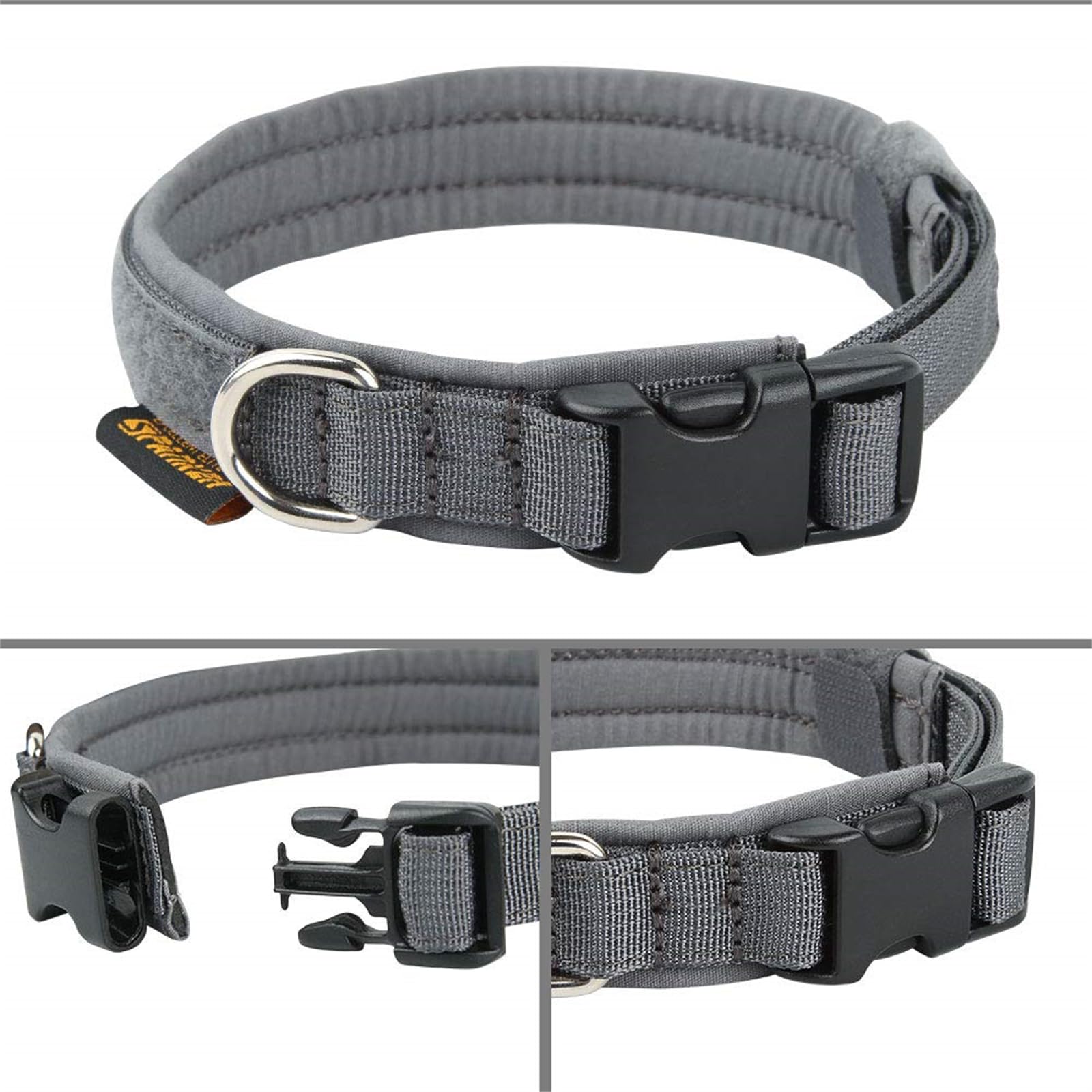 EXCELLENT ELITE SPANKER Puppy Dog Collar Nylon Adjustable Dog Collar for Small Dogs Pet Soft Padded Dog Collar (S Size-Adjustabl