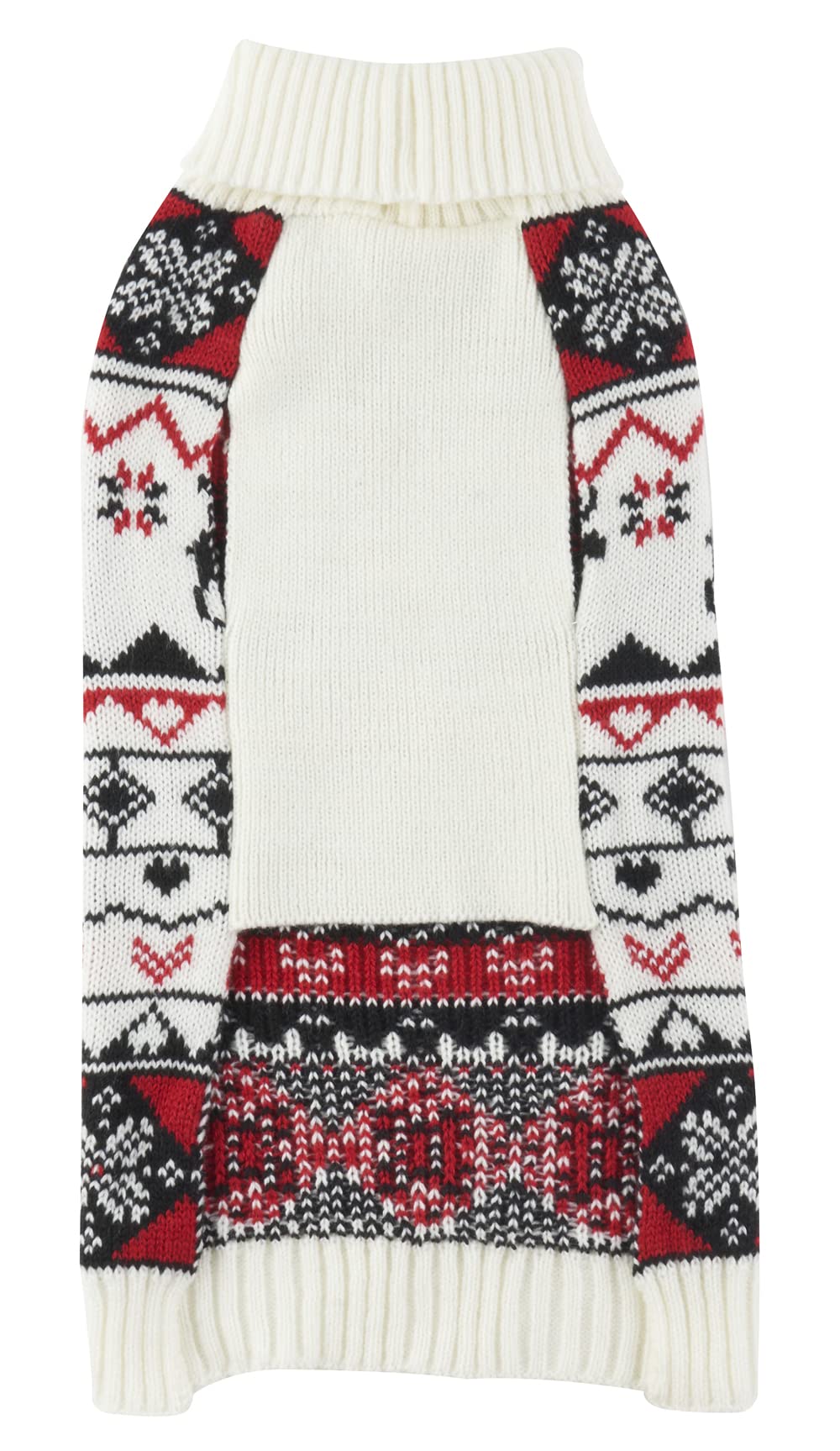 White Red Ugly Vintage Knit Reindeer Holiday Festive Christmas Dog Sweater For Small Dogs, Small (S) Back Length 12'