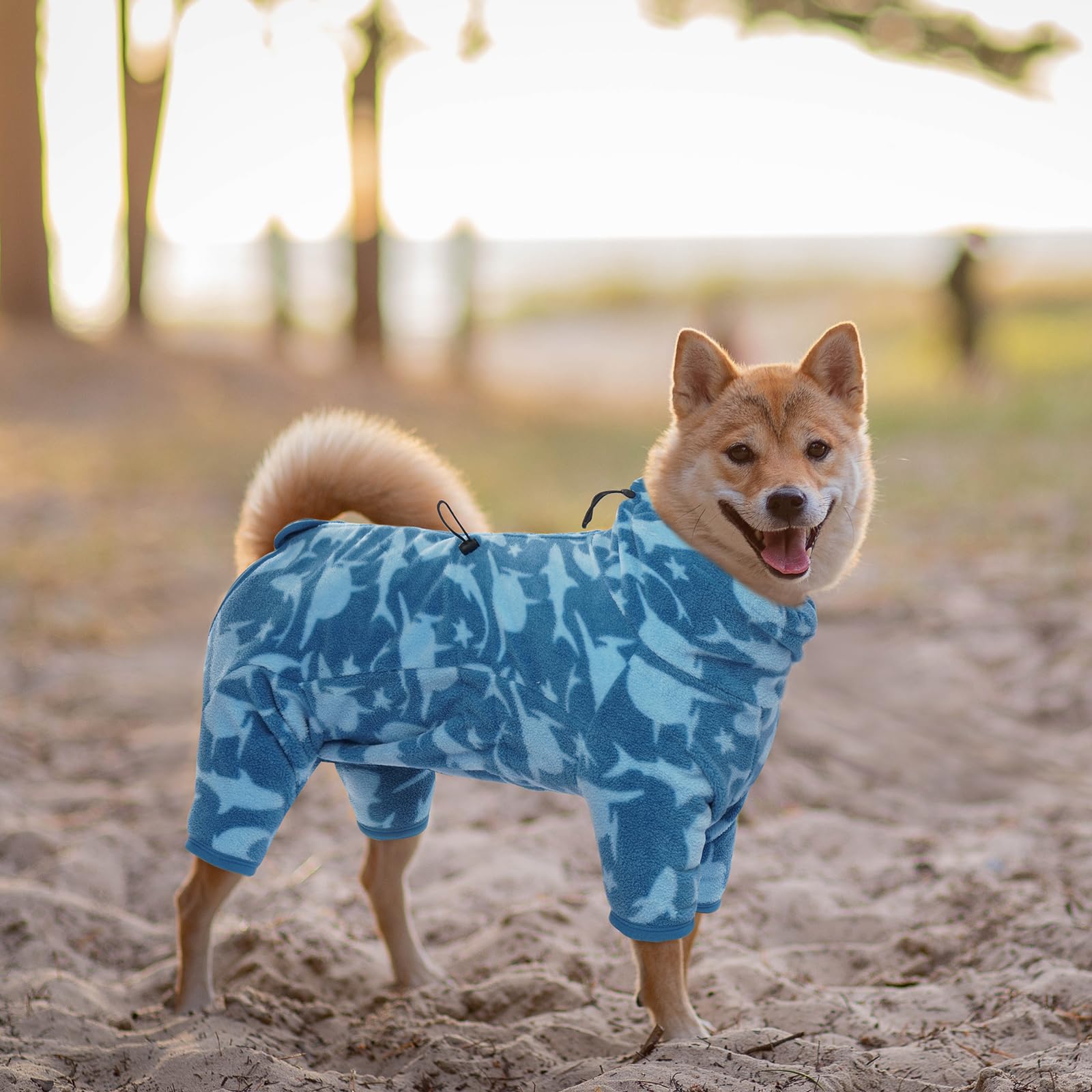 Rozkitch Dog Winter Coat Soft Fleece Pullover Pajamas, Pet Windproof Warm Cold Weather Jacket Vest Cozy Onesie Jumpsuit Apparel Outfit Clothes For Small, Medium, Large Dogs Walking Hiking Travel Sleep
