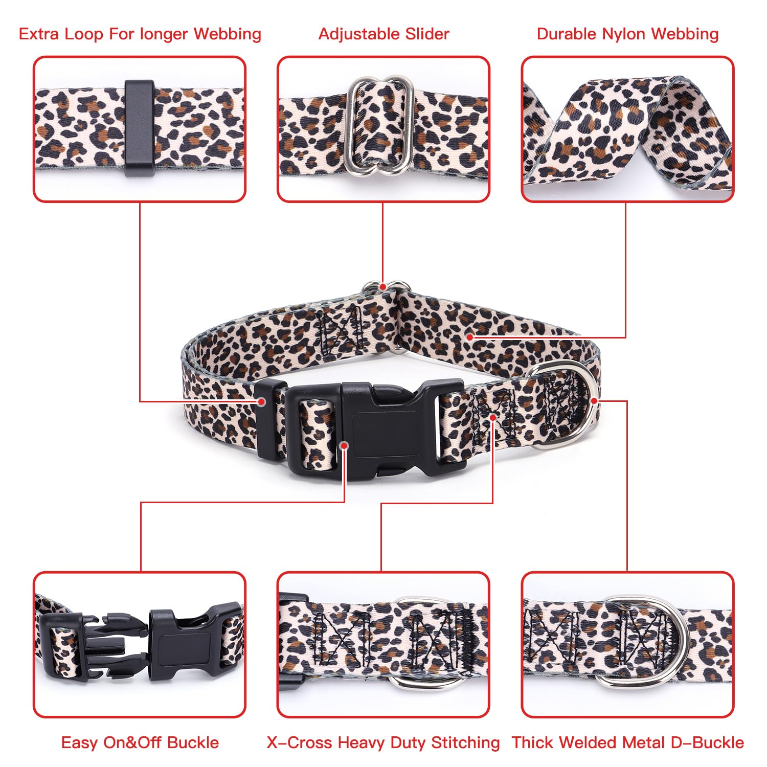 Blue Dog Collar With Cute Duck Patterns, Adjustable Nylon Comfy Soft Durable Pet Collar For Xs Small Medium Large Extra Large Bo