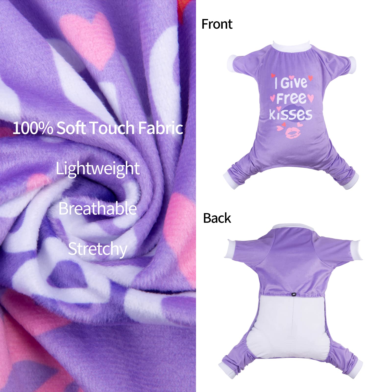 Cutebone Trend Letters Dog Pajamas Clothes Soft Puppy Pjs For Small Dogs P246S
