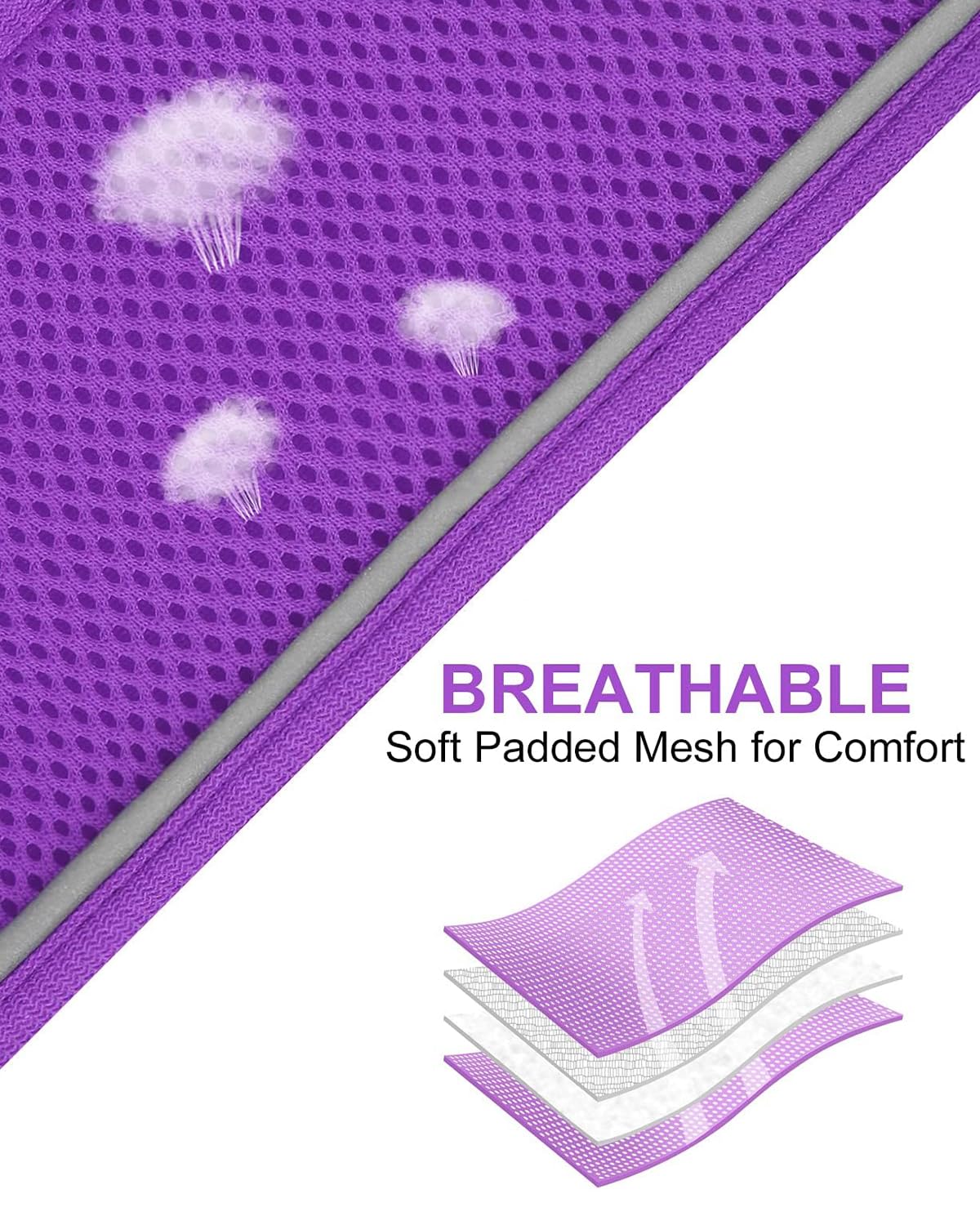Joytale Small Dog Harness, Breathable Mesh Step-In Vest, Reflective Soft Padded Harnesses For Cats And Puppies Dogs, Purple, Xxx