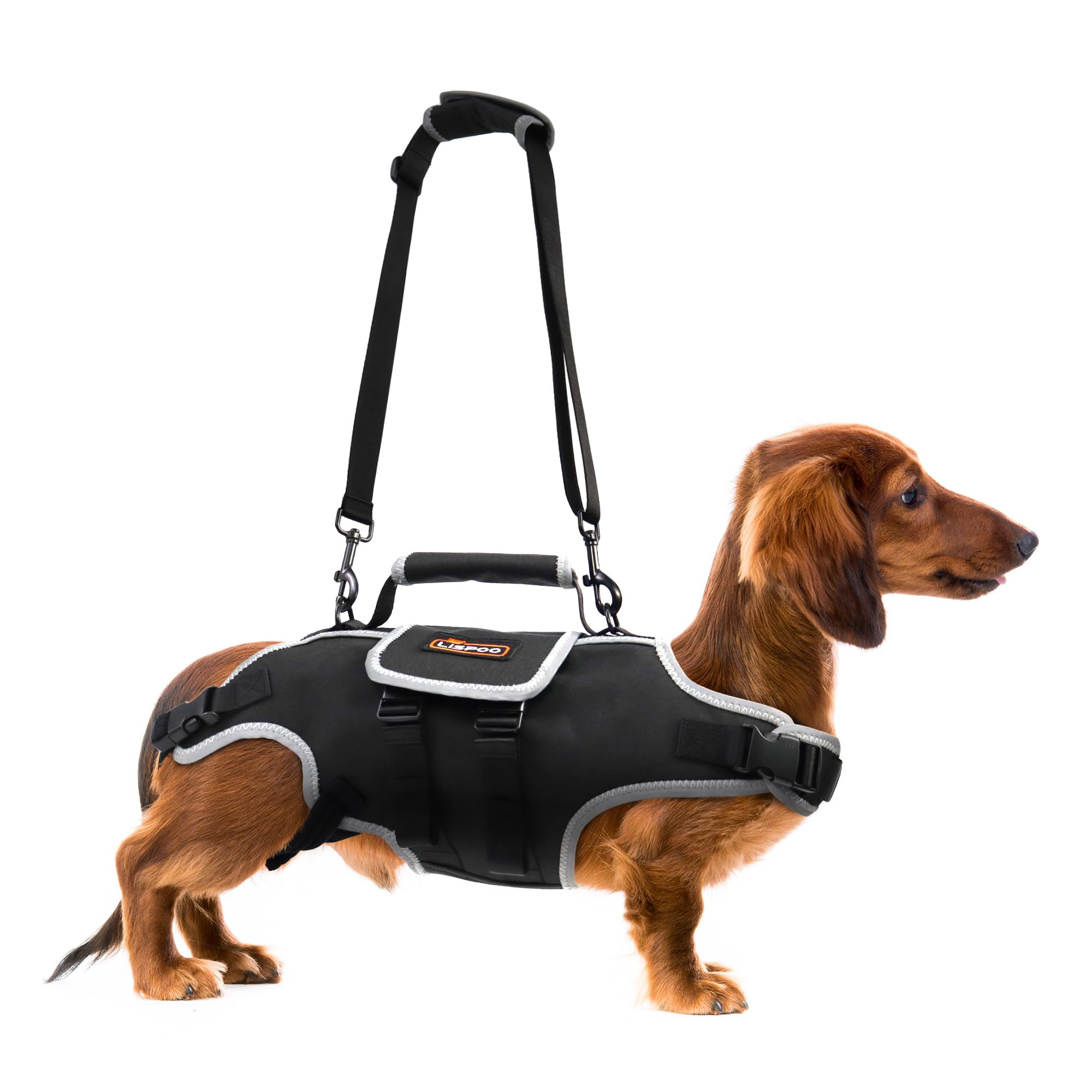 Dog Lift Harness, Full Body Support with Adjustable Control Handle & Reflective Straps for Medium Senior Dogs, Post-Surgery Reco