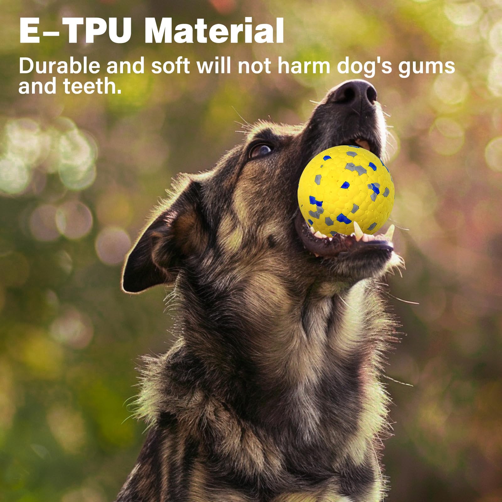 Lepawit Dog Balls for Aggressive Chewers, Floating Toy for Water Fetch, Bouncy Indestructible Teething Chew and Tennis Balls for