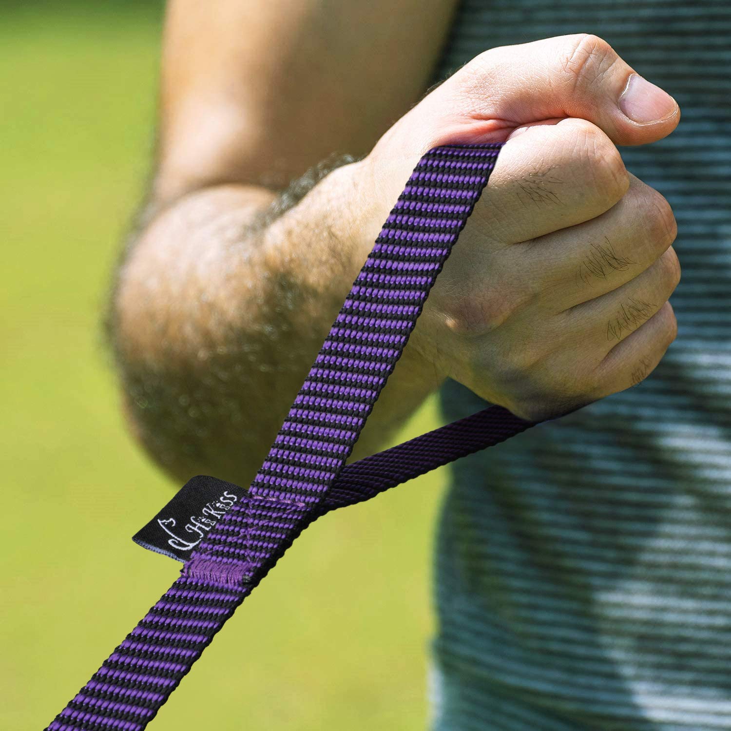 Hi Kiss Dog/Puppy Obedience Recall Training Agility Lead - 15Ft 20Ft 30Ft 50Ft 100Ft Training Leash - Great For Training, Play, Camping, Or Backyard(20Ft,Black_Purple)