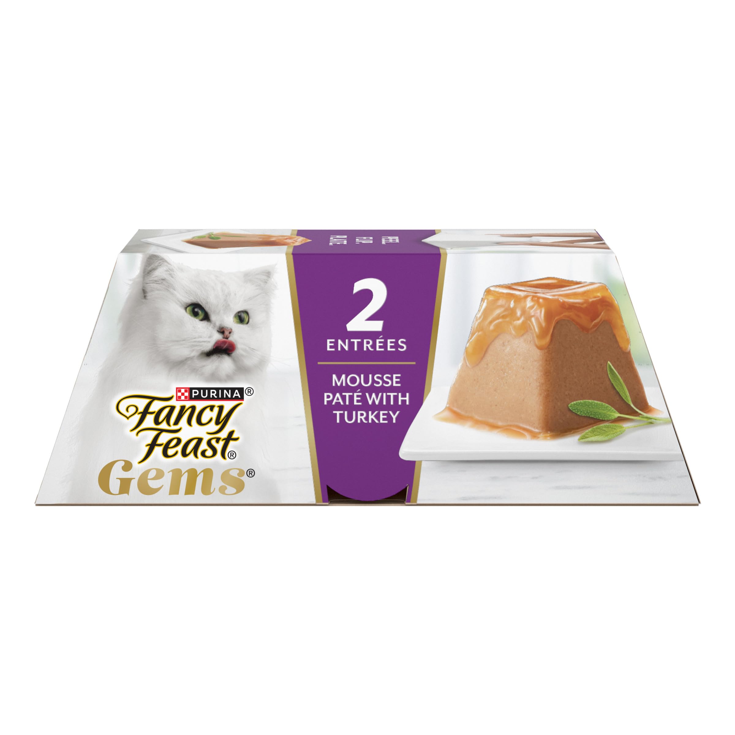 Purina Fancy Feast Gems Pate Mousse Wet Cat Food in Gravy with Turkey - 4 oz. (Pack of 8)