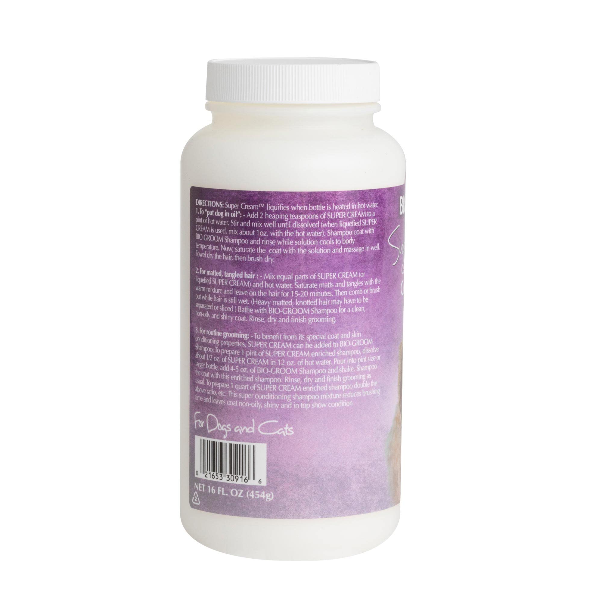 Bio-Groom Super Cream Dog Conditioner – Concentrated Coat Conditioner, Dog Bathing Supplies, Puppy Wash, Cat & Dog Grooming Supplies For Sensitive Skin, Cruelty-Free, Made In Usa – 16 Fl Oz 1-Pack