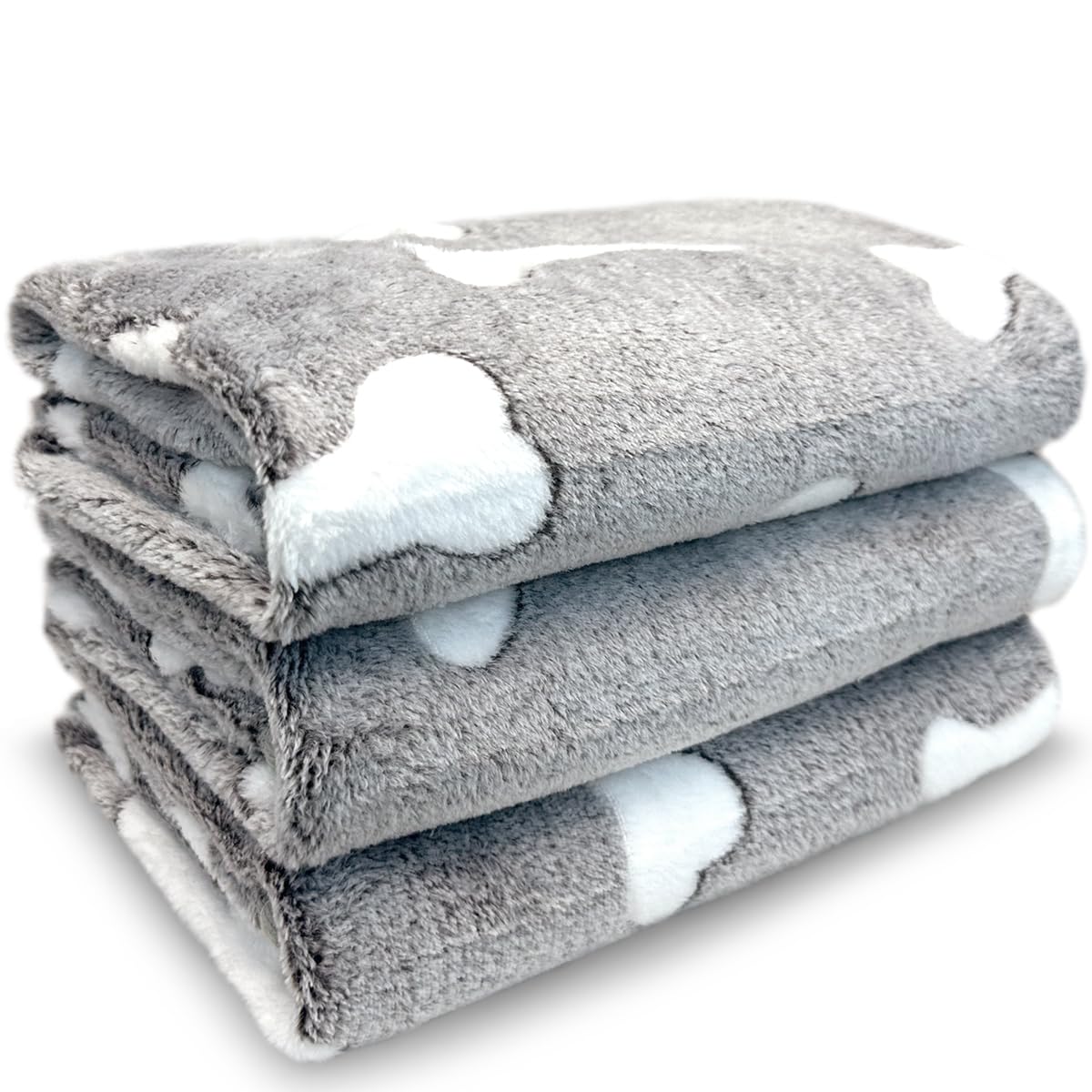 Dog Blankets For Medium Large Dogs Washable, 3 Pack Pet Blanket Washable 30'' X 20'', Fuzzy Soft Puppy Throw Cover For Kennel Cr