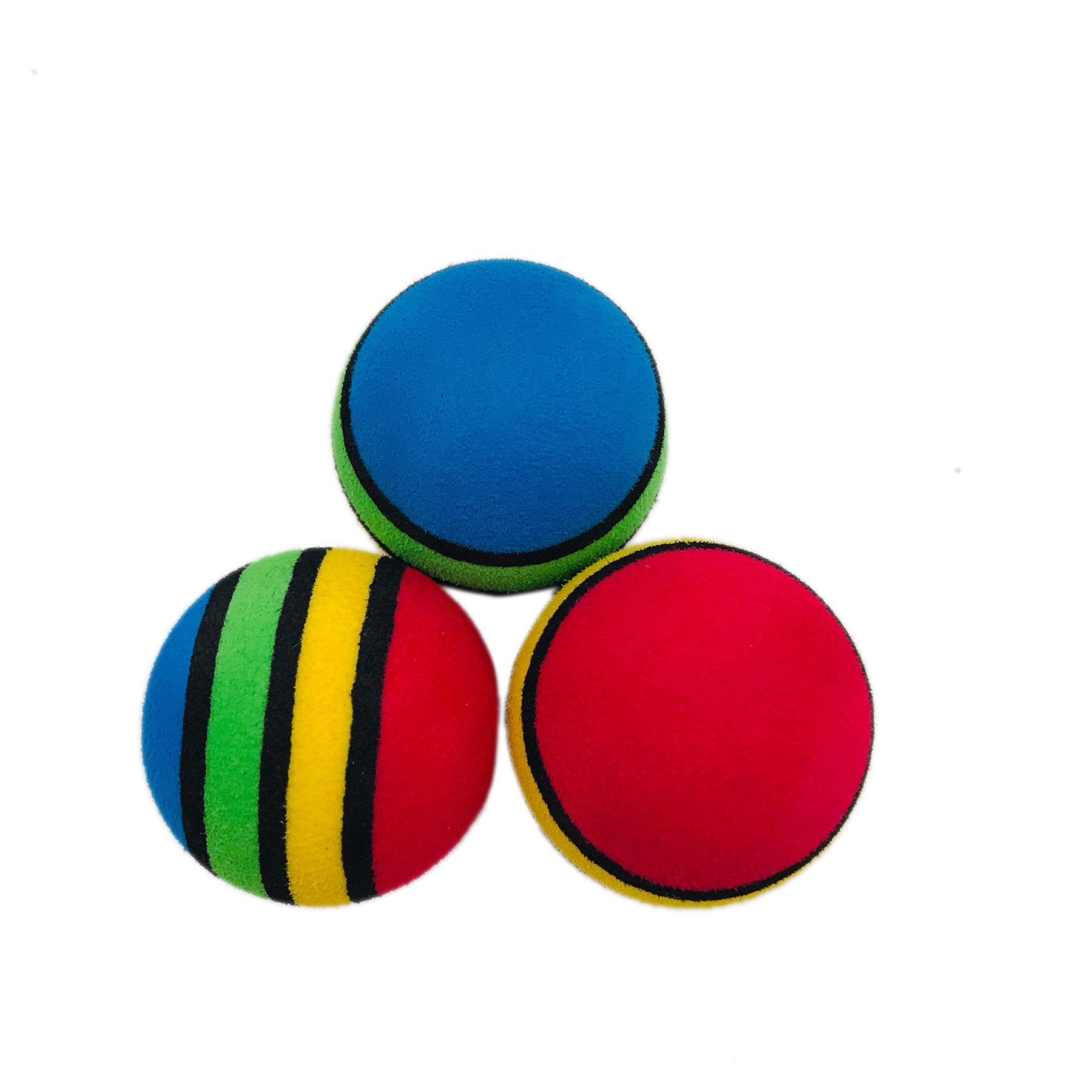 Pet Show 15Pcs 1.4' Interactive Cat Toy Balls For Indoor Cats Colorful Rainbow Soft Foam Kitten Toys Ball For Small Dogs Puppies Quiet Playing Stuff