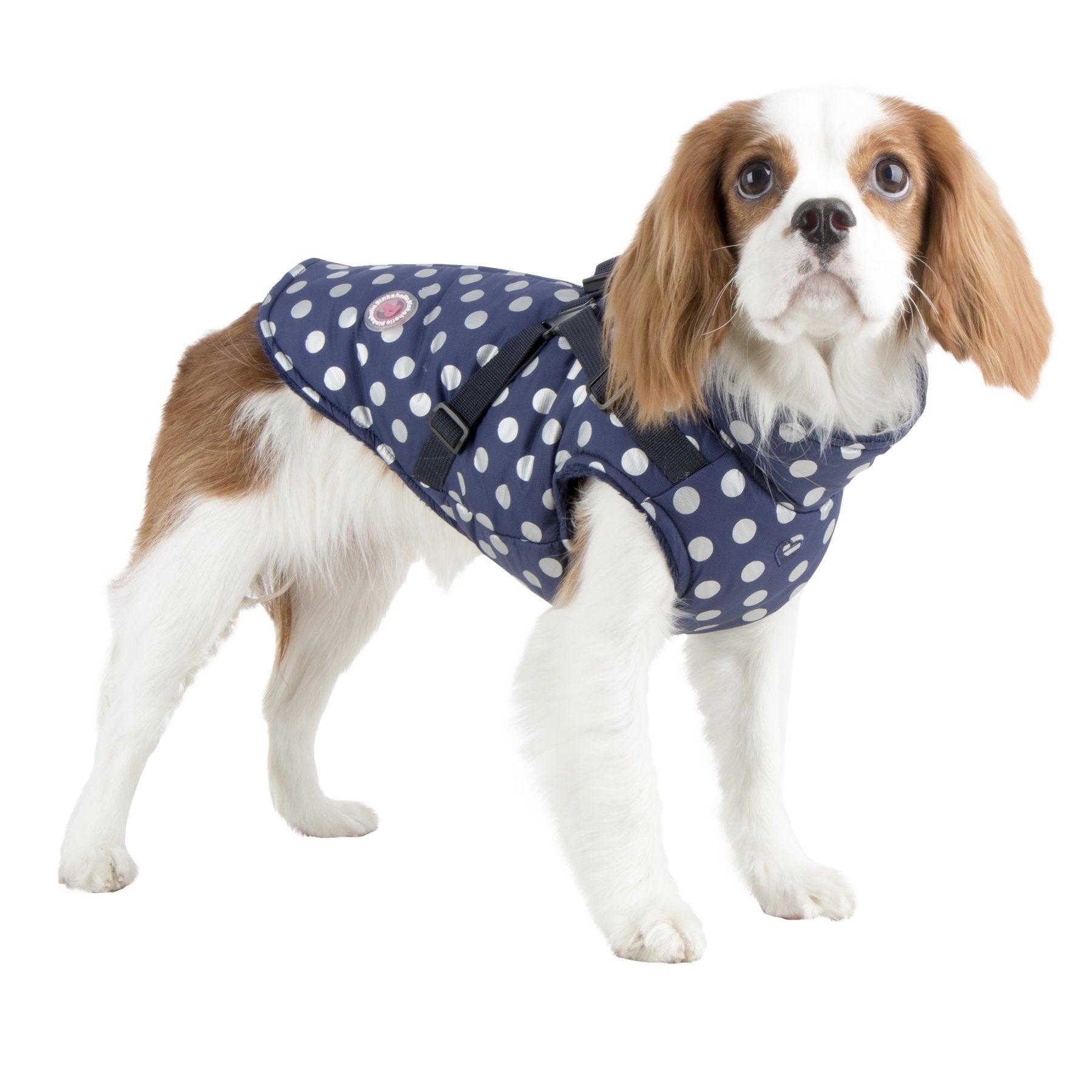 Pinkaholic New York Pinkaholic New York Miss Dotty Winter Fleece Vest, Small, Navy