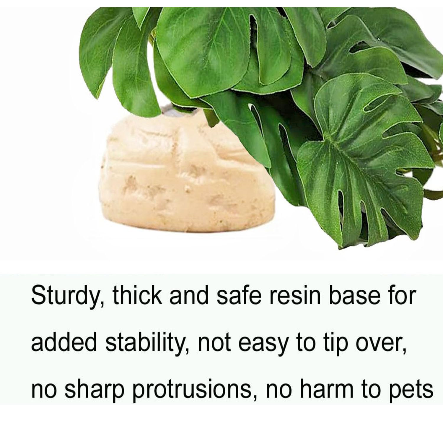 KERUIDENG Reptile Plants for Terrarium Decor,Amphibian Habitat Decor,Artificial Plants for Gecko Chameleon Snake Tortoise Tank A