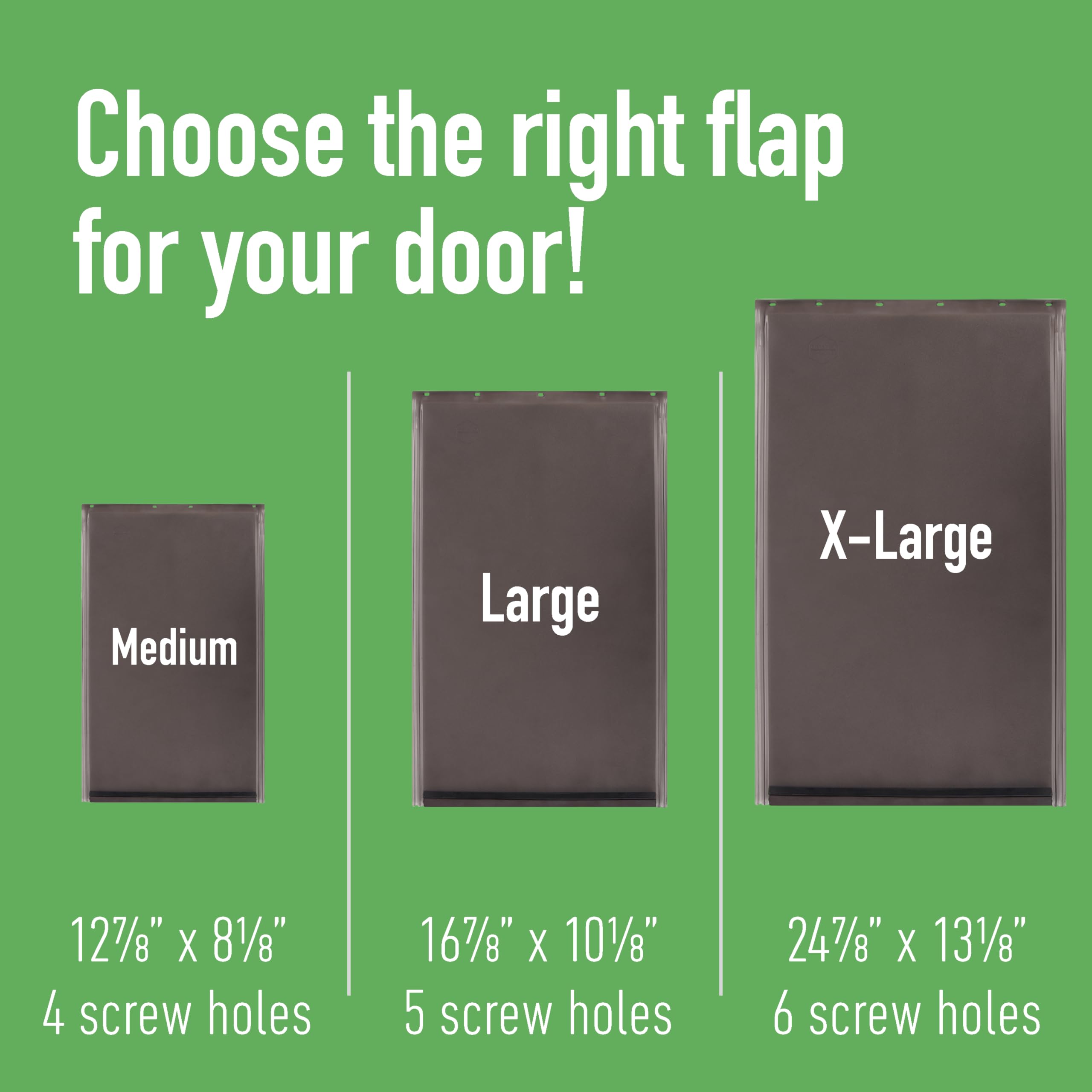 Evergreen Pet Supplies Large Replacement Dog Door Flap - Weather Resistant & Easy To Install Petsafe Freedom Pac11-11039 - Flexible Doggie Door Replacement Flaps For Small, Medium & Large Dogs & Cats