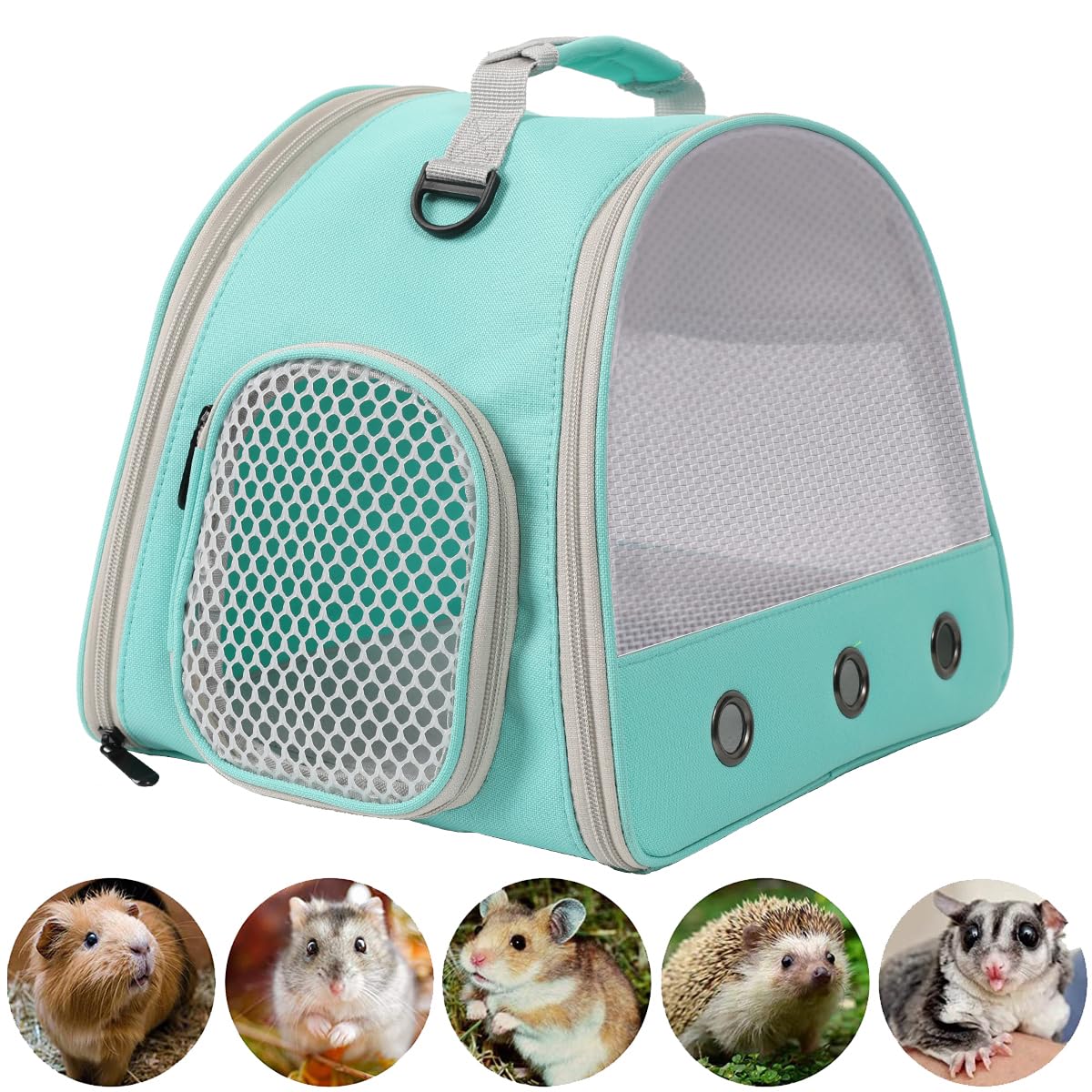 Guinea Pig Carrier,Guinea Pig Carrier For 2,Ventilation Carrier For Bearded Dragon,Reptile Travel Carrier For Lizards Sugar Glid