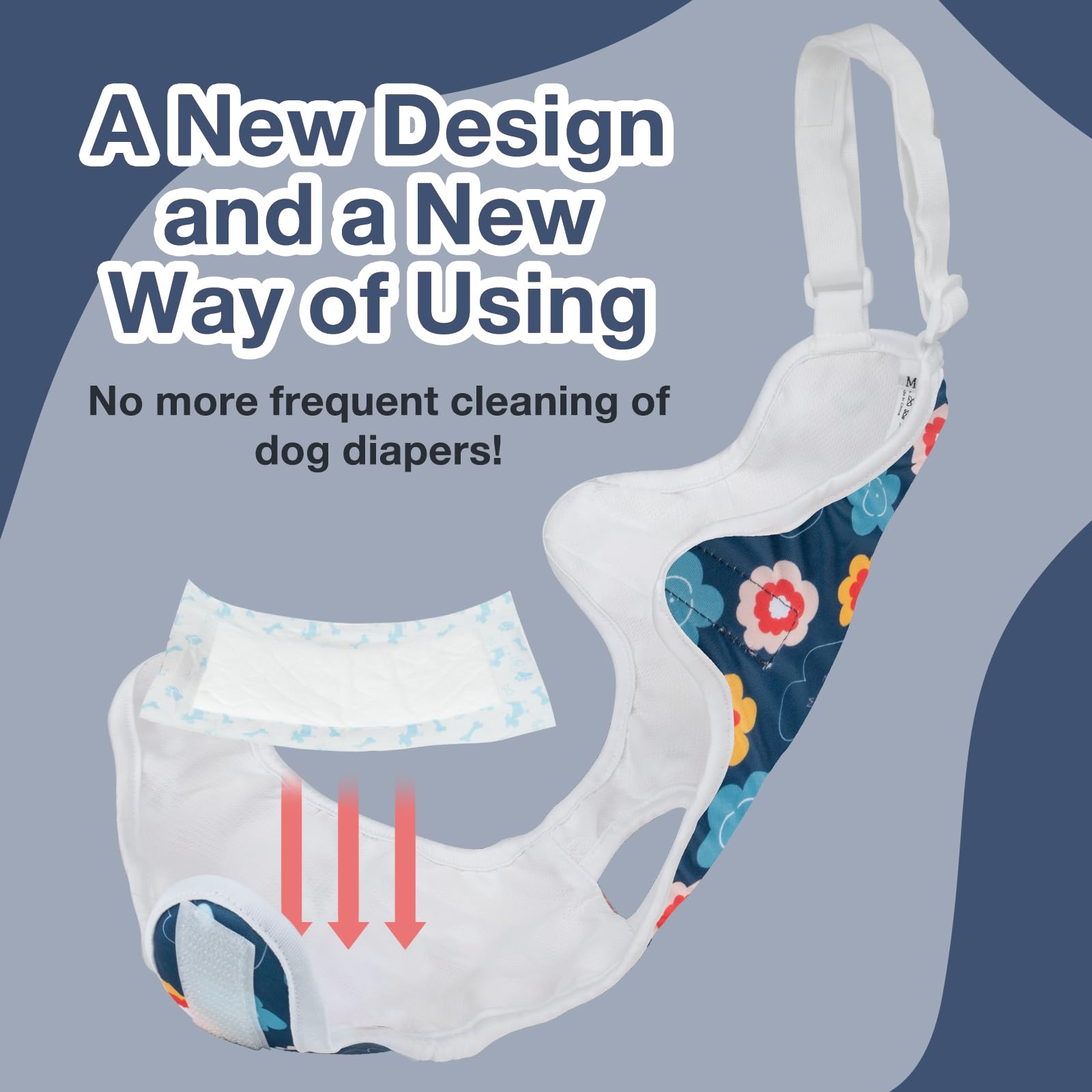 Micooyo Dog Diaper Onesie Sanitary Pantie With Adjustable Suspender Washable Dog Period Panties Doggie Diapers Pet Underwear Fem