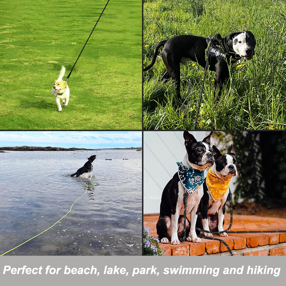 Vivifying Long Dog Leash, 32Ft Reflective Dog Training Leash For Outside And Yard, Floating Long Line Lead With Soft Handle For