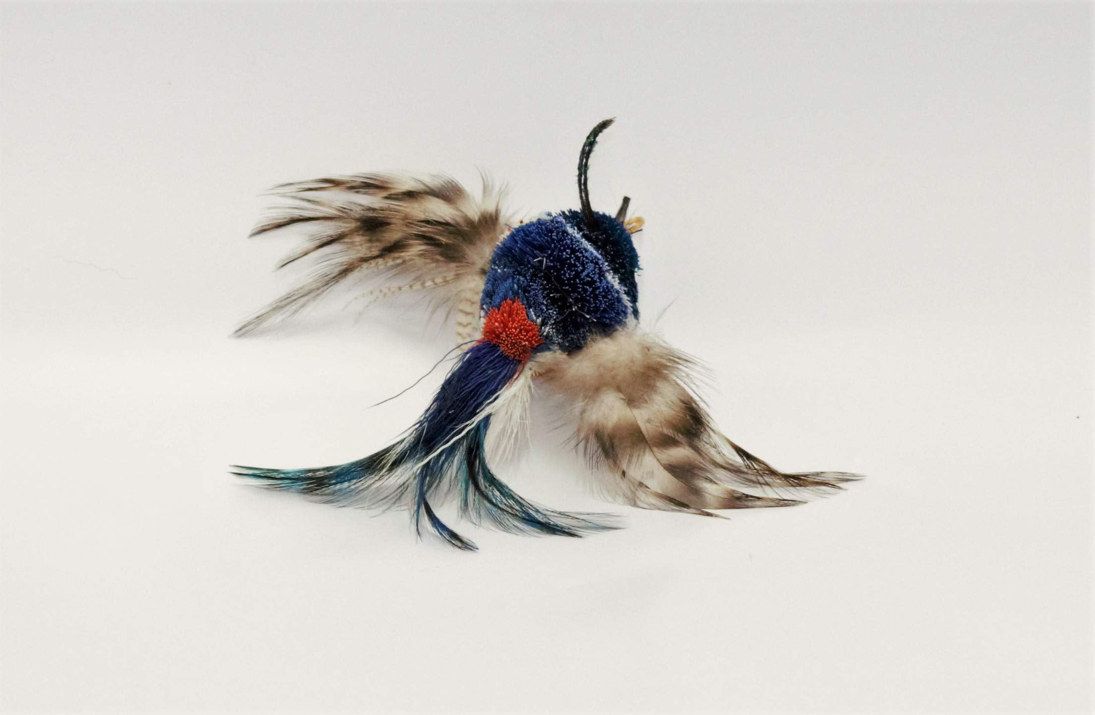 Litterboy Blue Striped Flyer Bird Attachment - Fits Popular Wand Toys