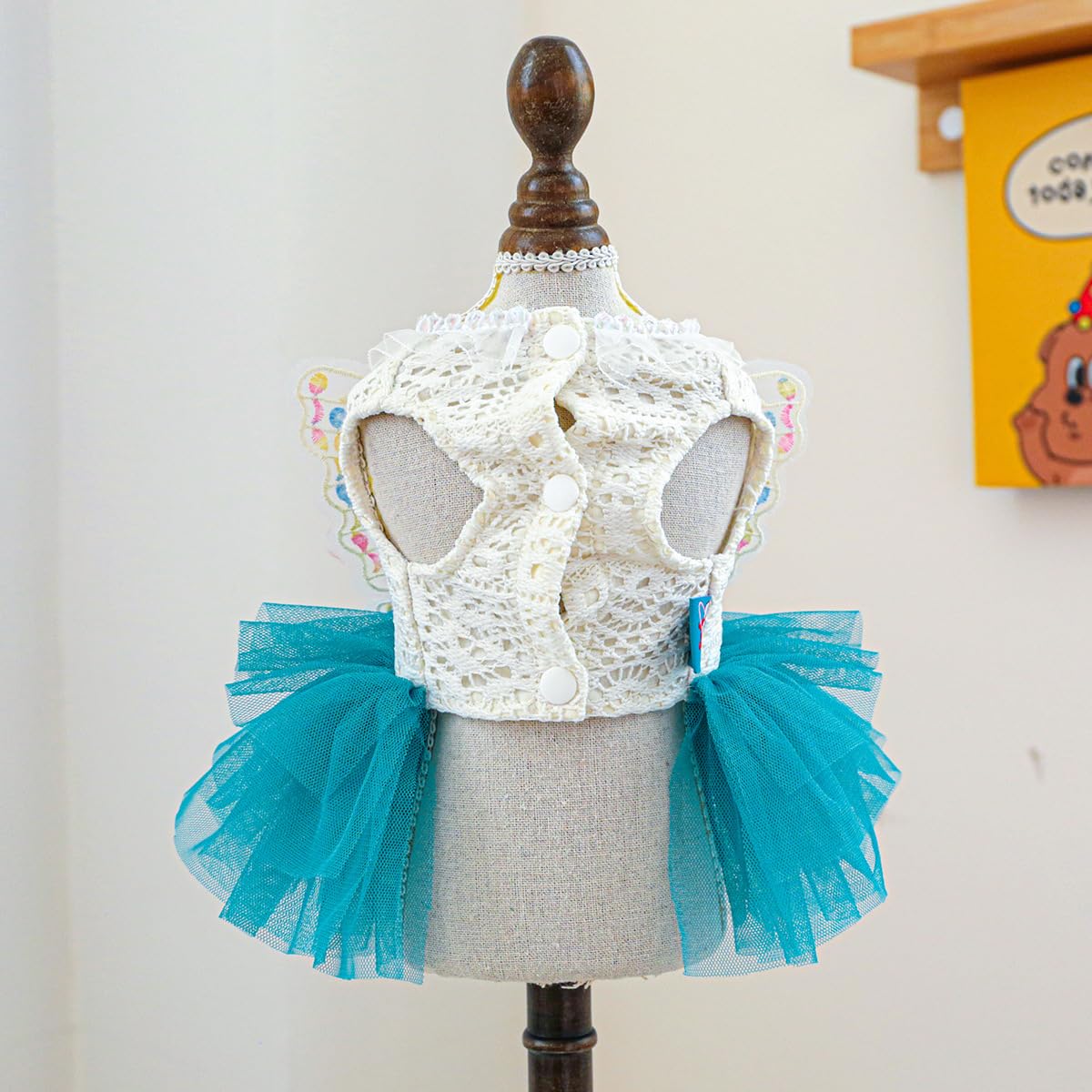 Marupet Fashion Sweet Puppy Dog Blingbling Princess Skirt Pet Dog Lace Cake Camisole Tutu Dress B-Blue Xs