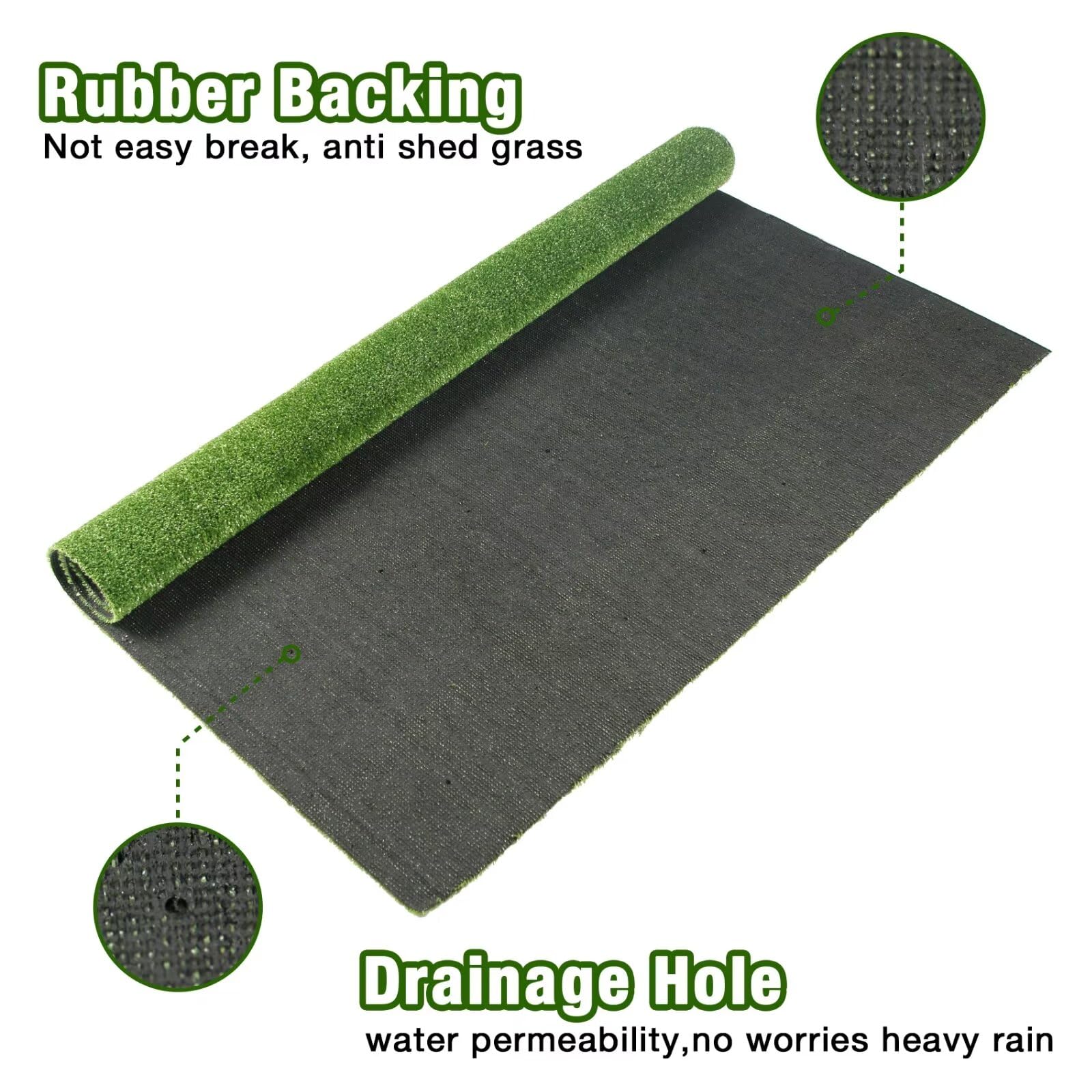 Globreen Artificial Grass For Dogs Potty, 3Ftx5Ft Puppy Grass Pee Pad, Indoor Outdoor Pets Turf Fake Grass Rug For Balcony Patio