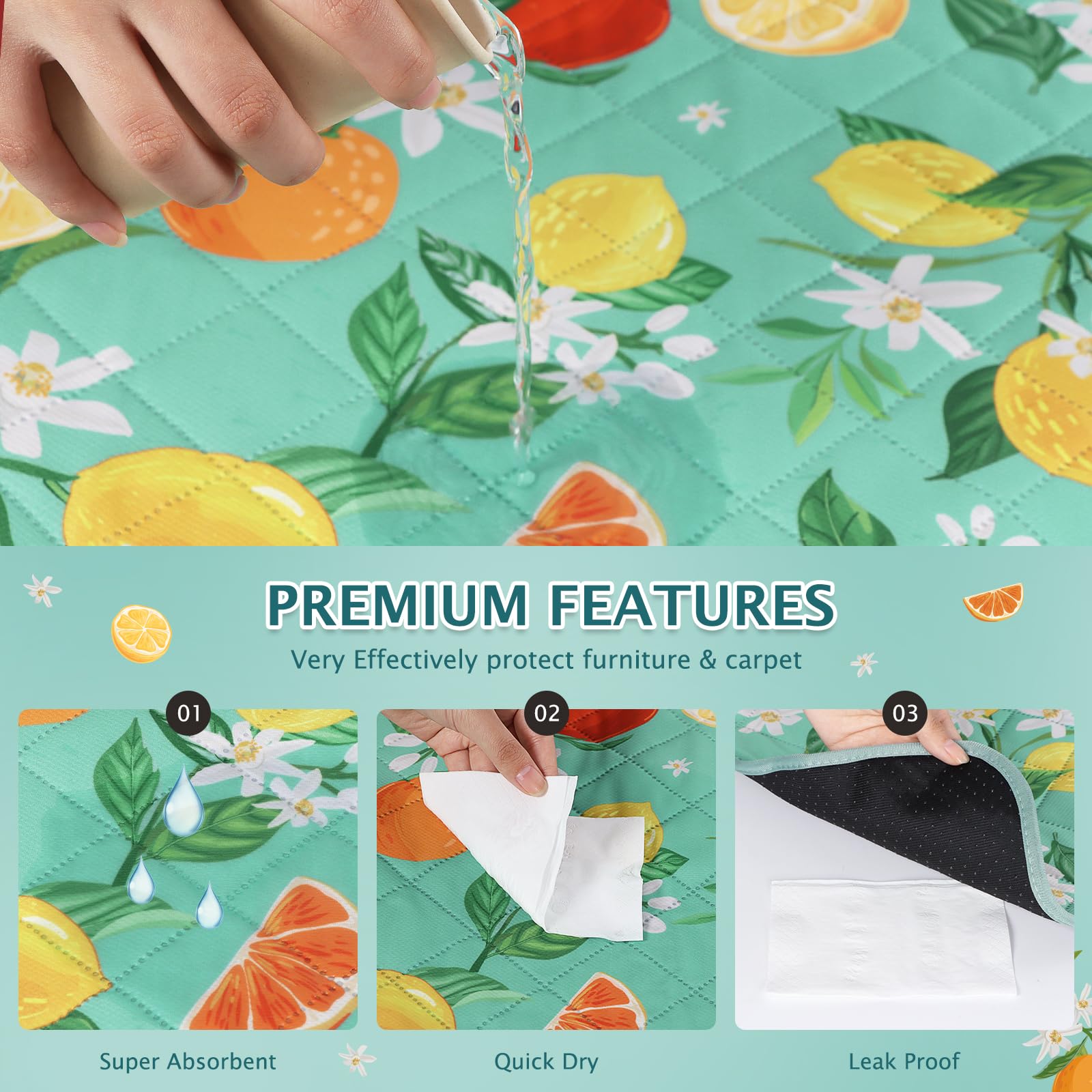 Bvagss Washable Pee Pads For Dogs, 2 Pack Reusable Leakproof Puppy Wee Wee Pad, Non-Slip Waterproof Pet Training Pads, Super Abs