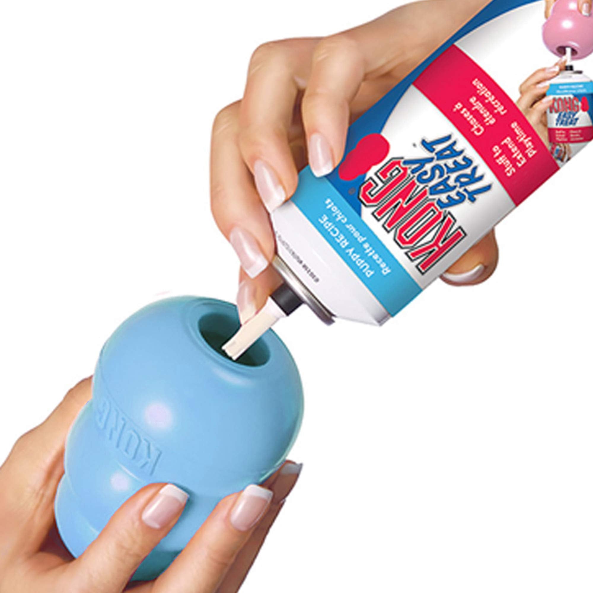 Kong Puppy - Natural Teething Rubber Chew Toy For Dogs - Stuffable Dog Toy For Extended Playtime - Chew & Fetch Toy For Puppies - For Small Puppies - Blue