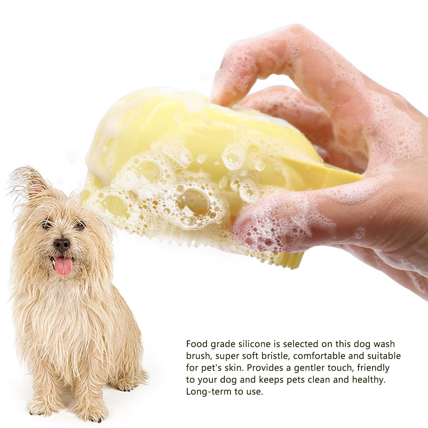 Pets Bath Brush | Scrubber For Bath | Dog Shampoo Brush | Dog Washing/Shower Brush, Suitable For Short/Long Haired Dogs, Dog Bru