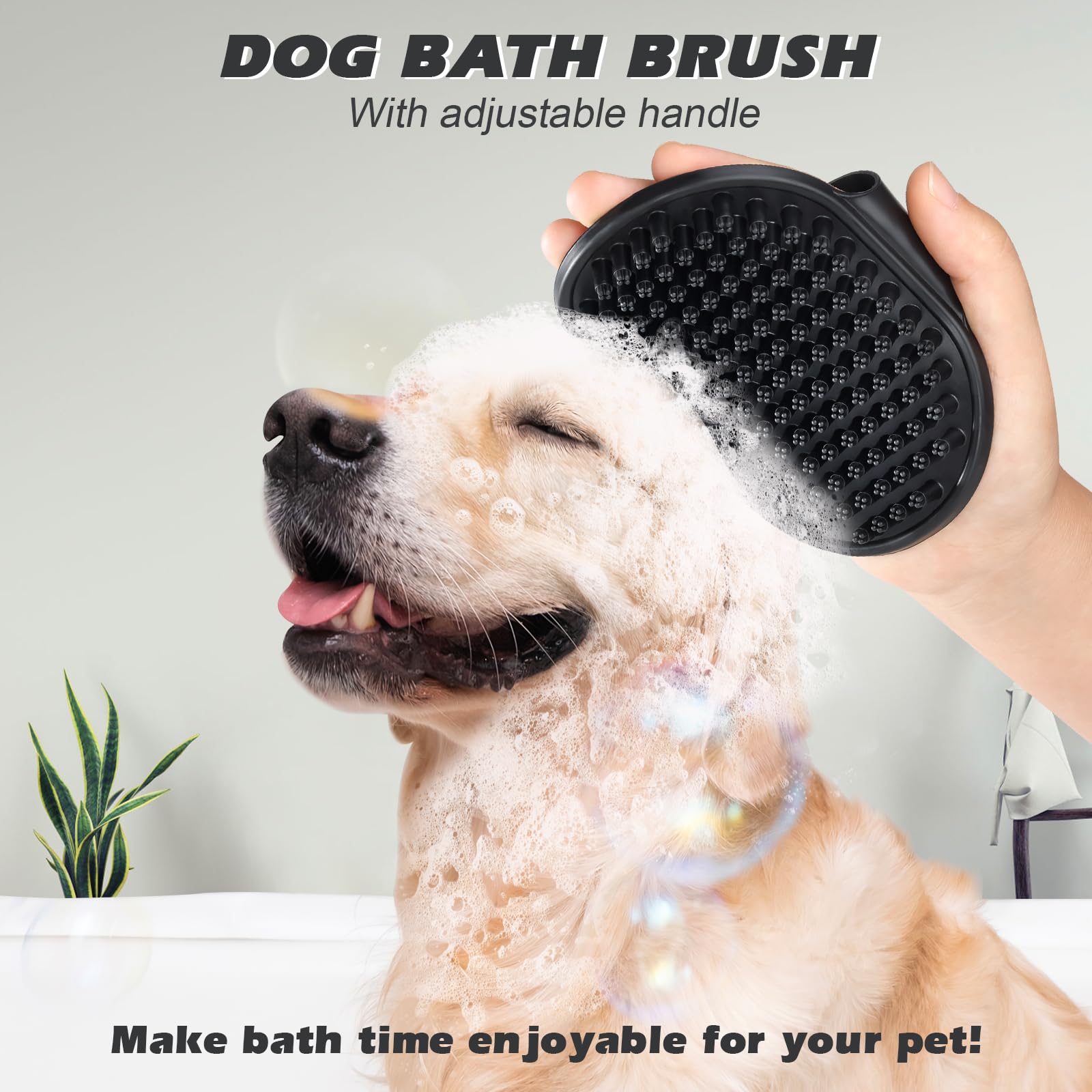 2PCS Dog Grooming Tools - Double-Sided Bath Brush for Shedding and Bathing - Small Animals Brushes, Suitable for Short/Long Hair