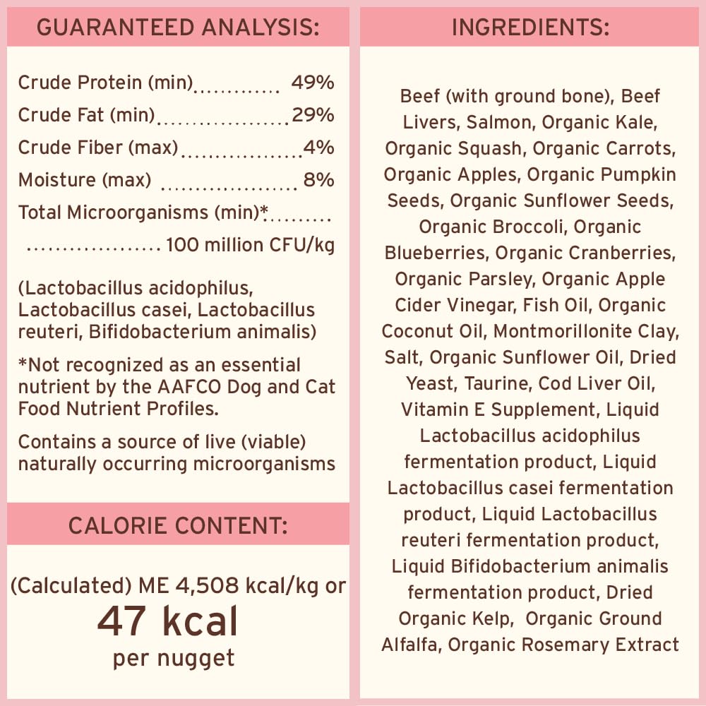 Primal Freeze Dried Raw Cat Food Nuggets Beef & Salmon, Complete & Balanced Meal or Topper, Premium, Healthy, Grain Free, High P