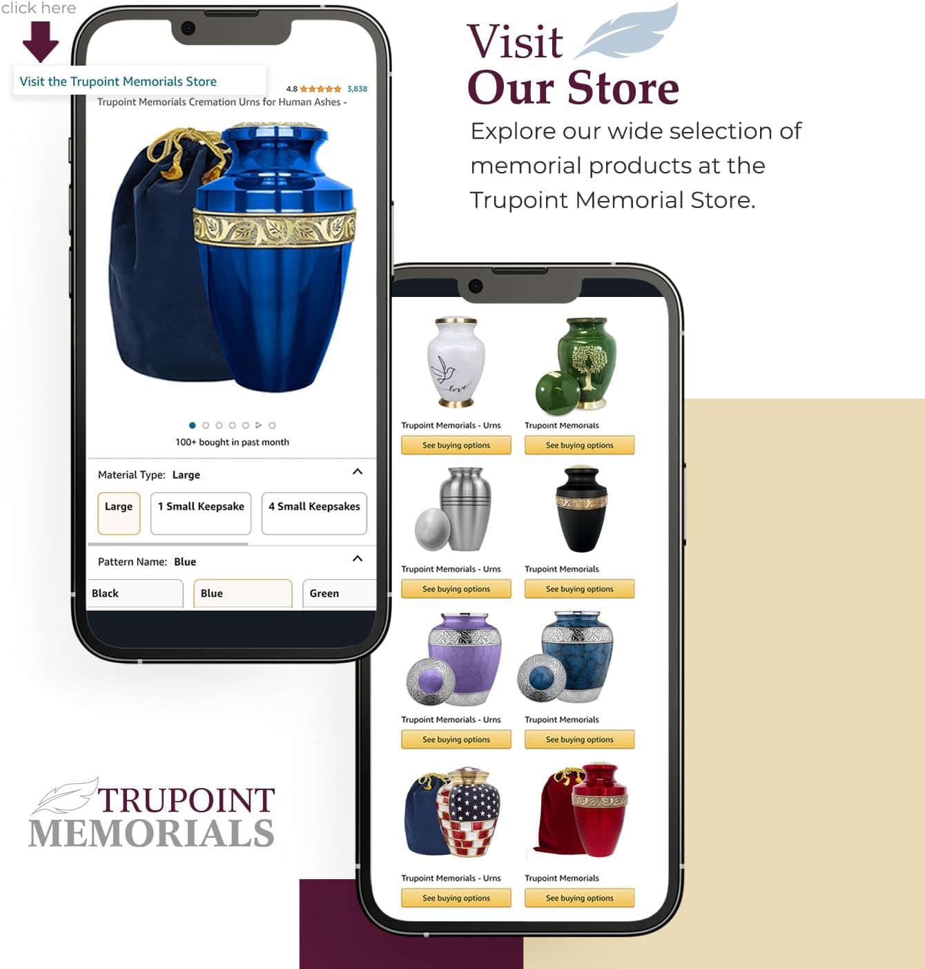 Trupoint Memorials Pet Urn For Dogs And Cats Ashes - A Loving Resting Place For Your Special Pet, Cat And Dog Urns For Ashes, Pet Cremation Urns – White, Small Pets Up To 17 Lbs
