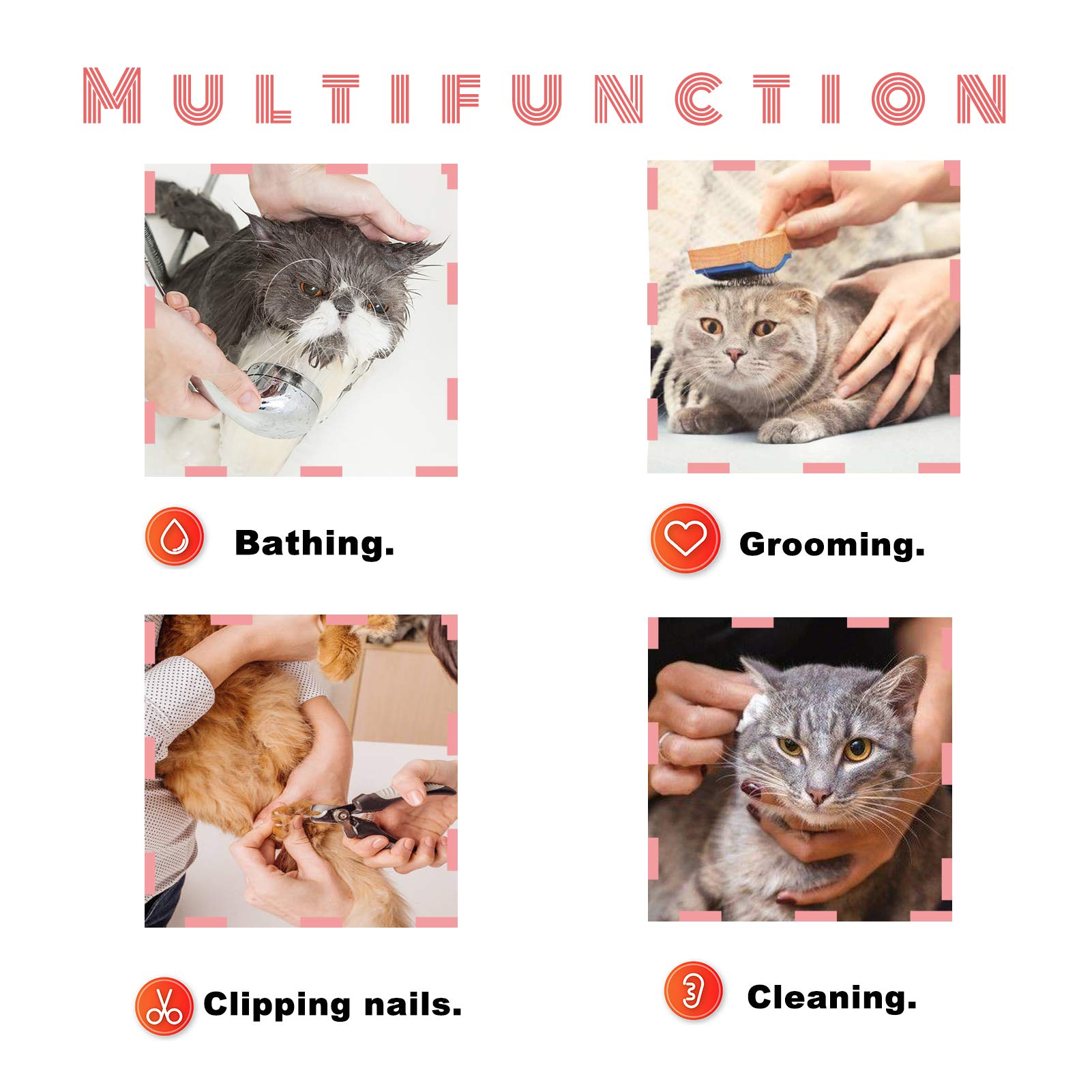 Cat Muzzle With Breathable Mesh, Cat Mouth Guard Muzzle For Prevent Biting Chewing Grooming (Xs-Black)