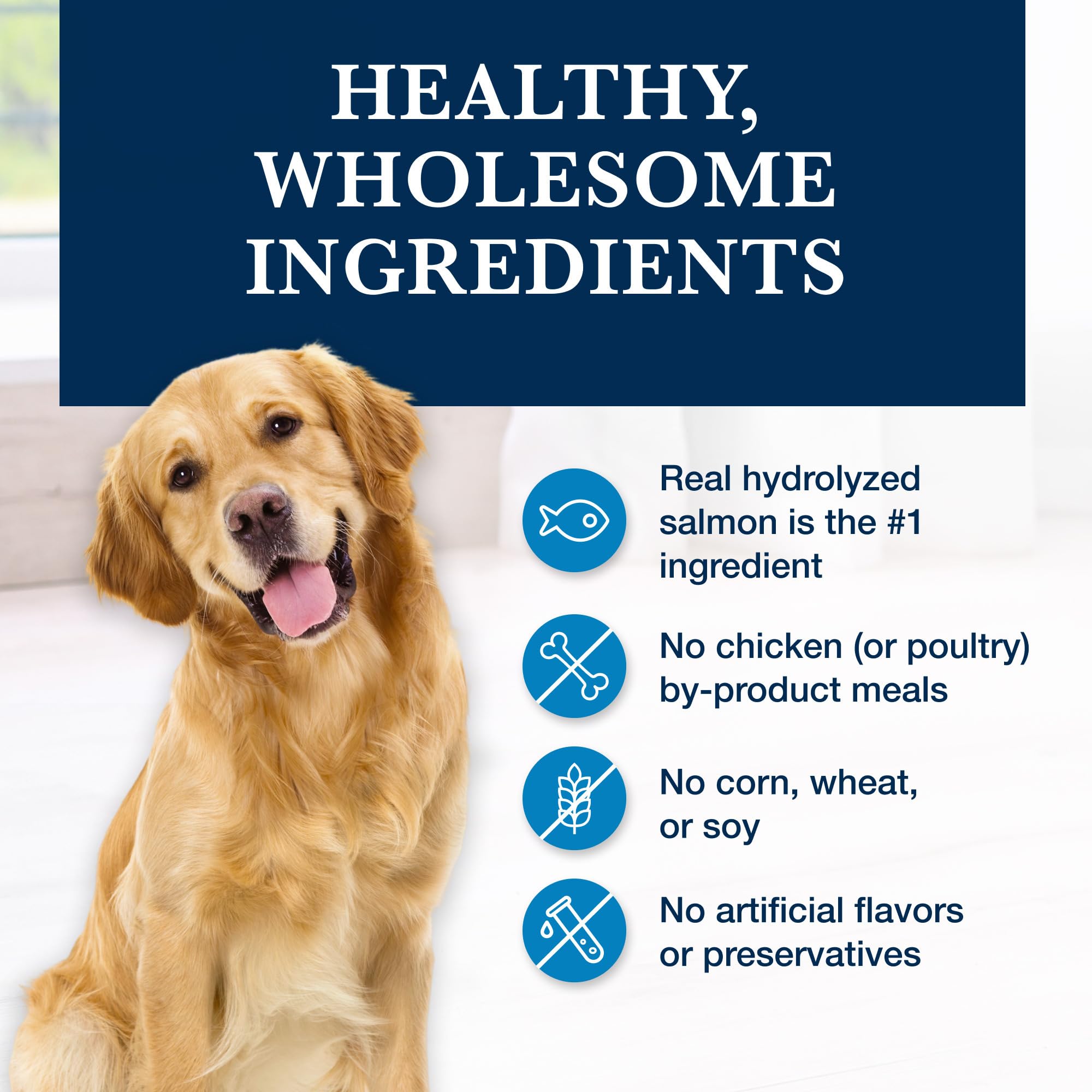 Blue Buffalo Natural Veterinary Diet HF Hydrolyzed for Food Intolerance Wet Dog Food, Veterinarian Prescription Required, Salmon