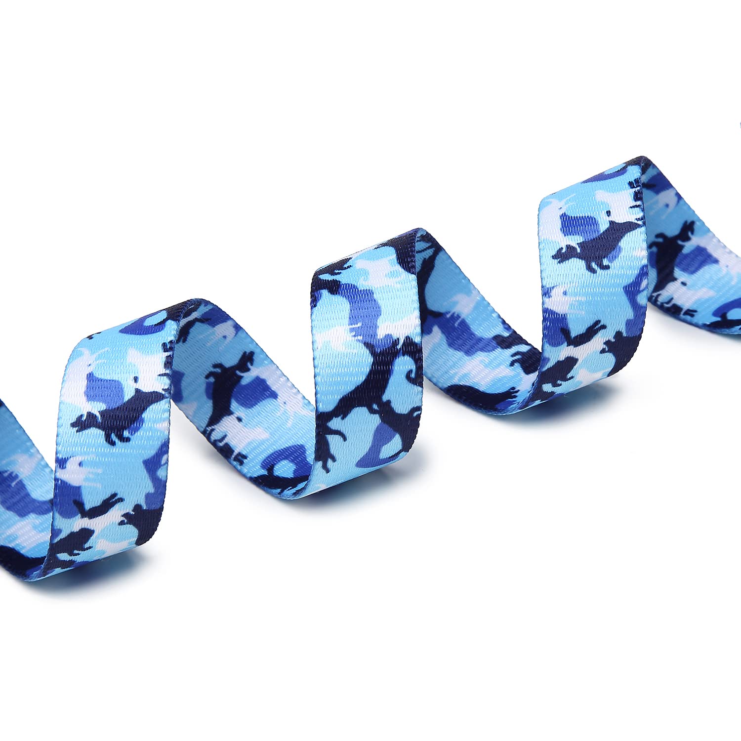 Suredoo Adjustable Dog Collar With Patterns, Ultra Comfy Soft Nylon Breathable Pet Collar For Small Medium Large Dogs (M, Dog Camouflage Blue)