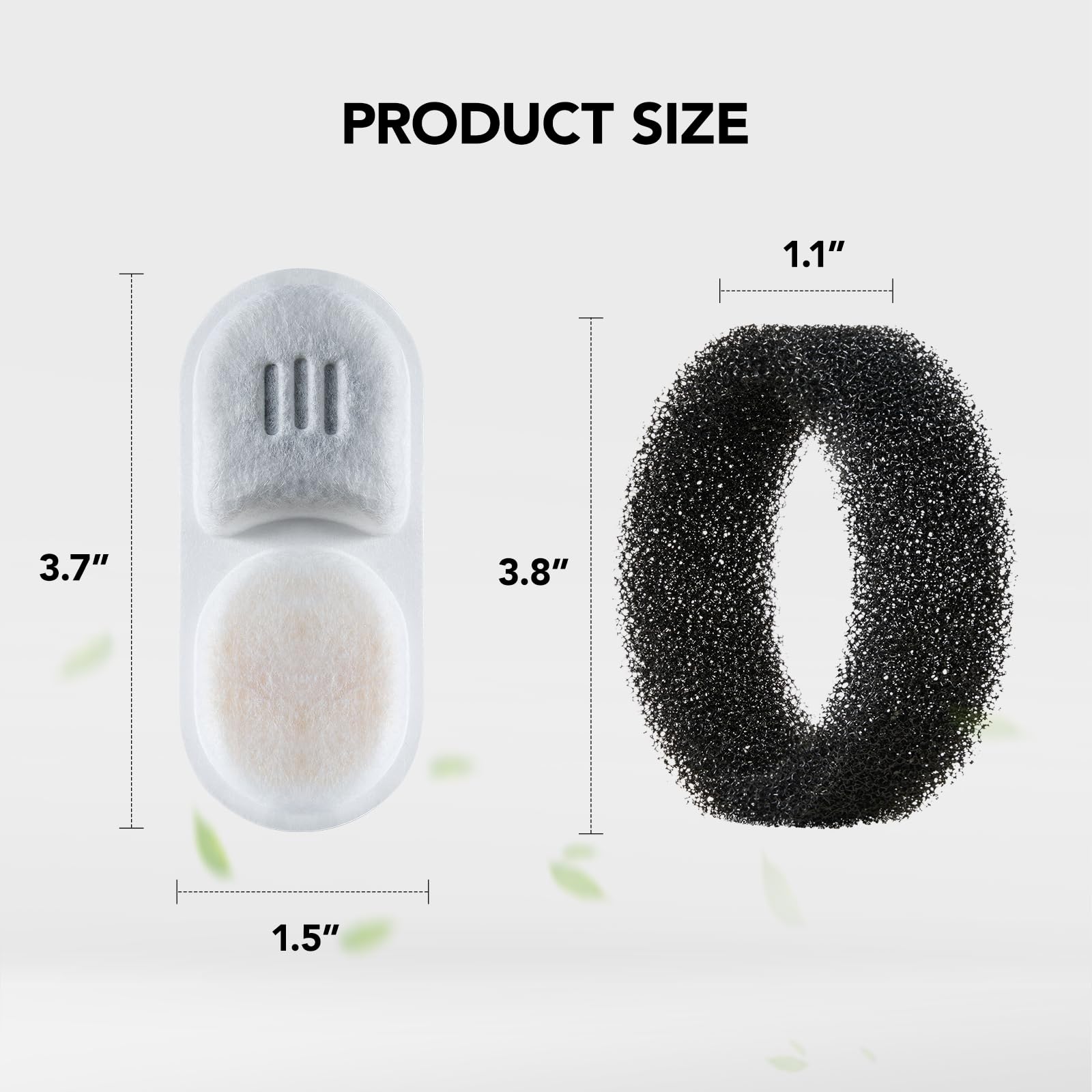 Hicc Pule 9 Packs Cat Water Fountain Replacement Filters & Sponges For Hicc Pule Stainless Steel Cat Water Fountain