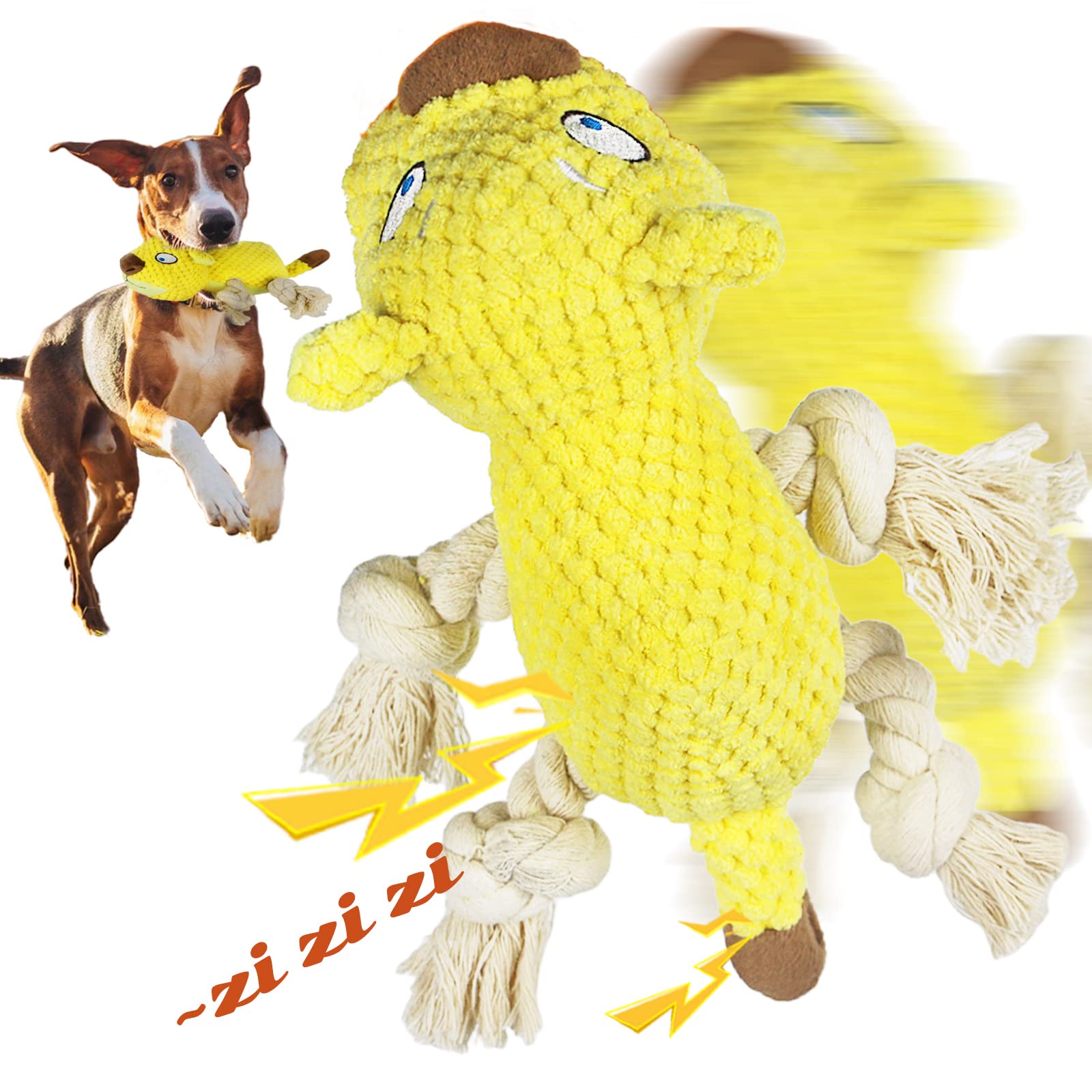 Baalsyeatkl Durable Squeaky Plush Stuffed Dog Toy Dogs - Cattle