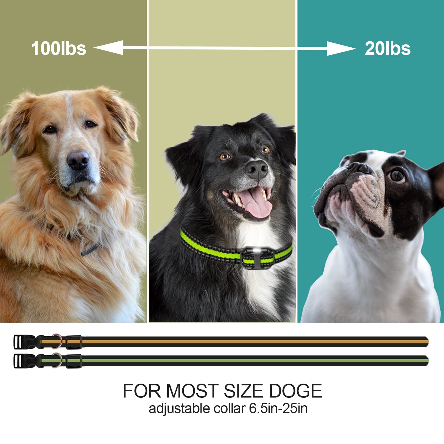 Heaflex Electric Dog Training Collar With Remote 1640Ft, E-Shock, Safe Training Modes, Rechargeable Ip67 Waterproof Collars For 2 Dogs