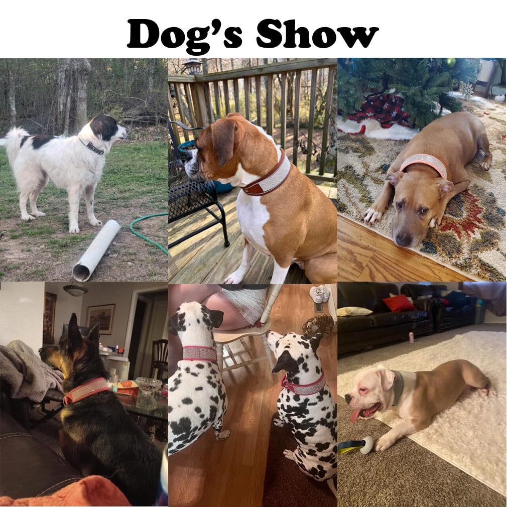 Pink Rhinestone Dog Collar For Small Dogs, Pretty Glitter Bling Dog Collar Diamond Sparkle Crystal Fancy Soft Pet Girl Dog Colla