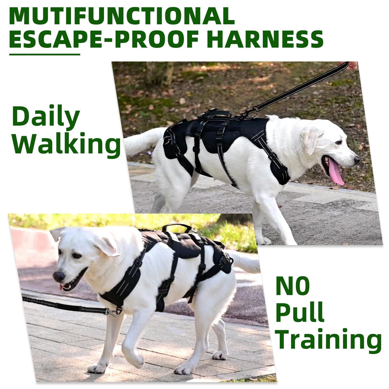Pupteck Dog Lift Harness For Medium Large Sized Dog, Rehabilitation Sling For Hind Leg Support, Multifunctional Mobility Assista
