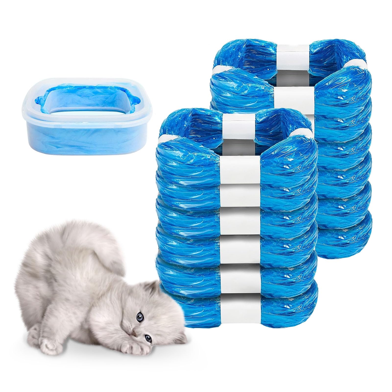 12 Pack Cat Litter Refills, Compatible With Genie Bag Refills, Scented, Blue