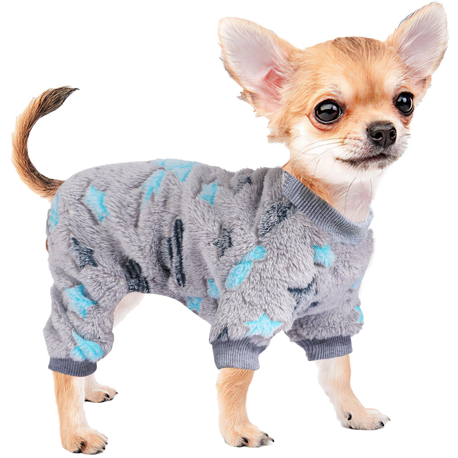 Dog Pajamas For Small Dogs, Chihuahua Pajamas, Puppy Clothes, Extra Small Puppy Pjs, Soft Pet Onesies,Dog Shirts Chihuahua Yorkie Teacup Cat Clothing (Doughnut, Large)