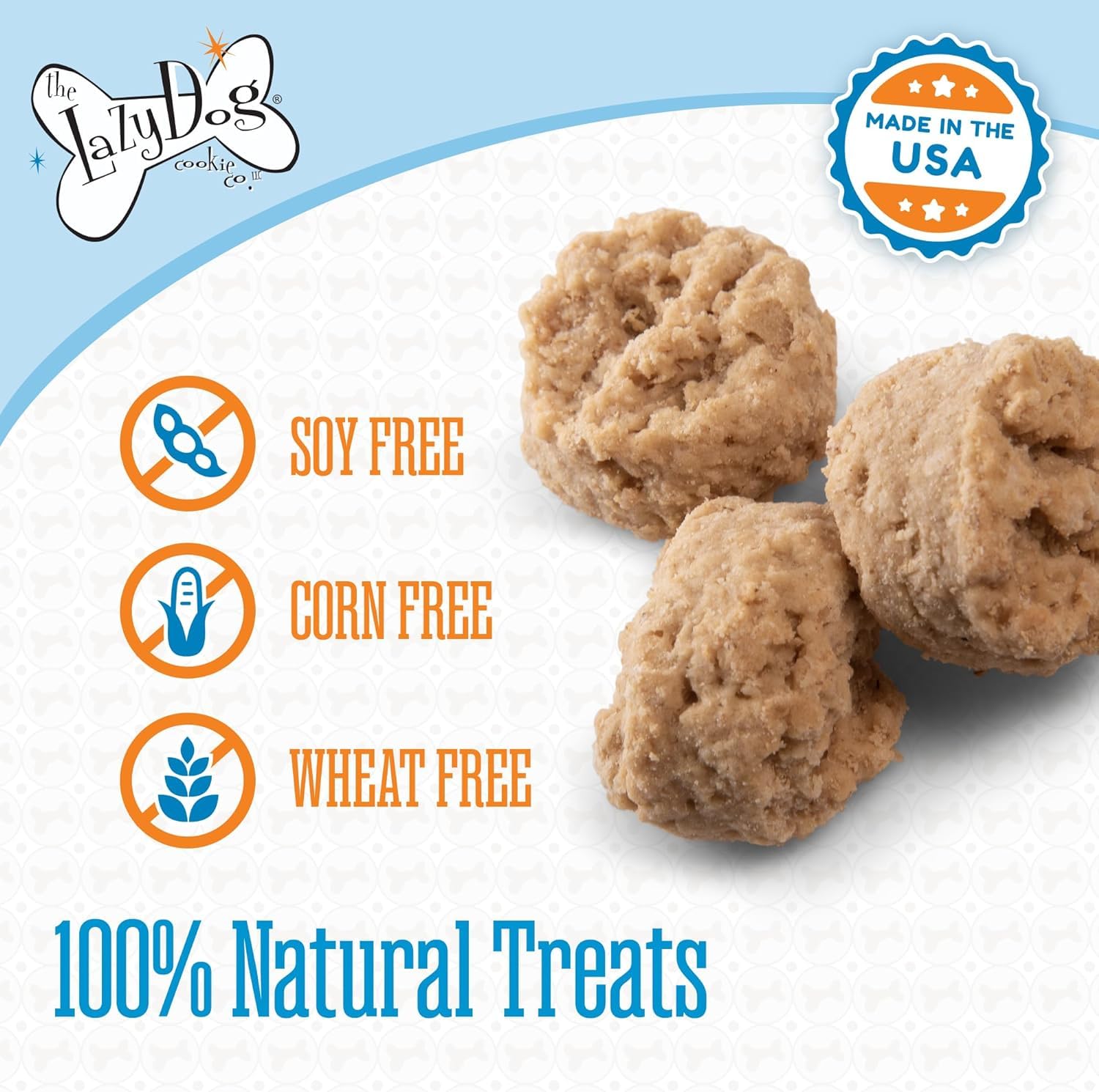 The Lazy Dog Cookie Co. Soft Dog Treats, Mutt Mallows Roasted Vanilla, for Small, Medium and Large Dogs, Wheat-Free, Baked in Th