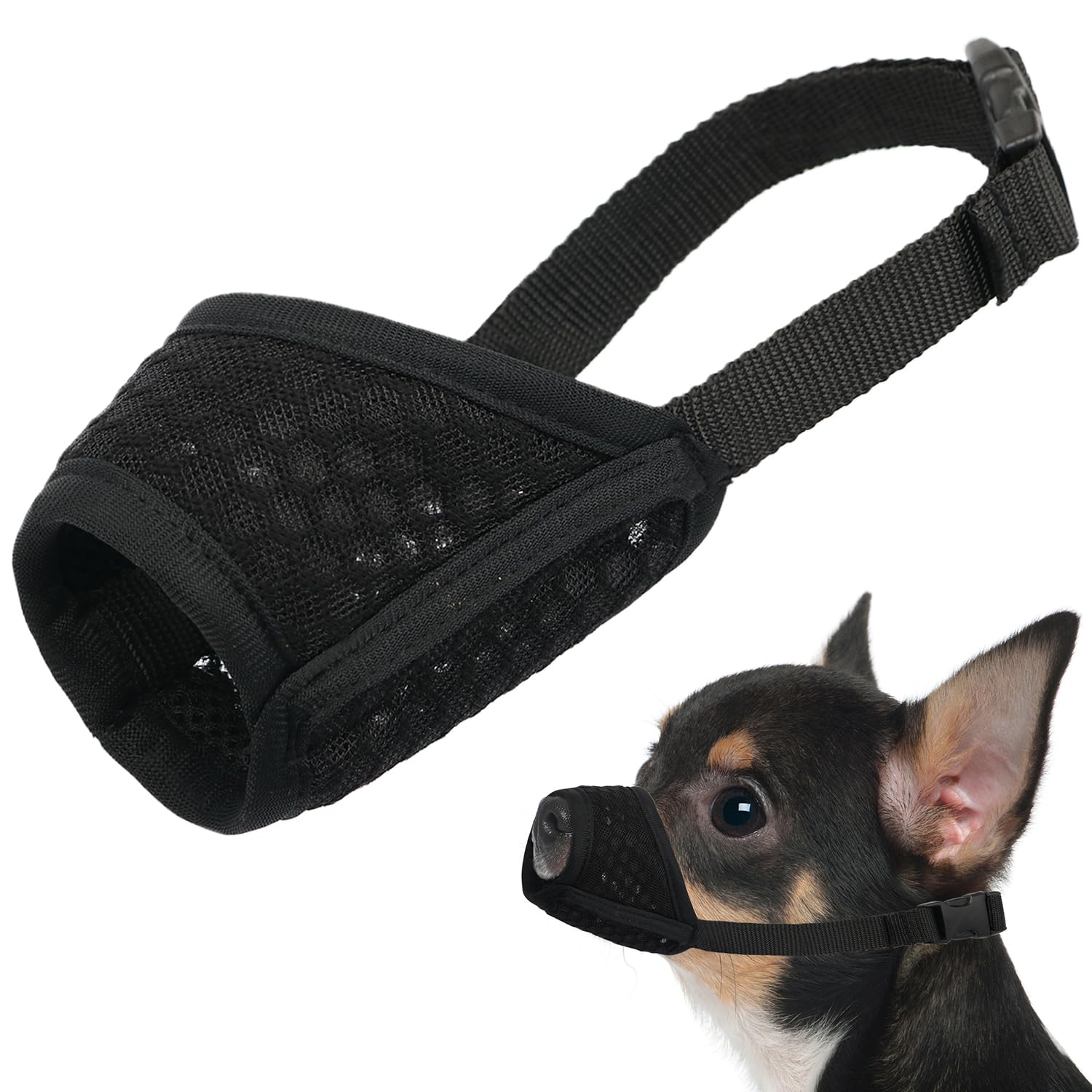 Mayerzon Dog Muzzle, Puppy Soft Mesh Muzzle For Small Medium Large Dogs Chihuahua Poodles Beagle Dachshund Corgis Labrador For B