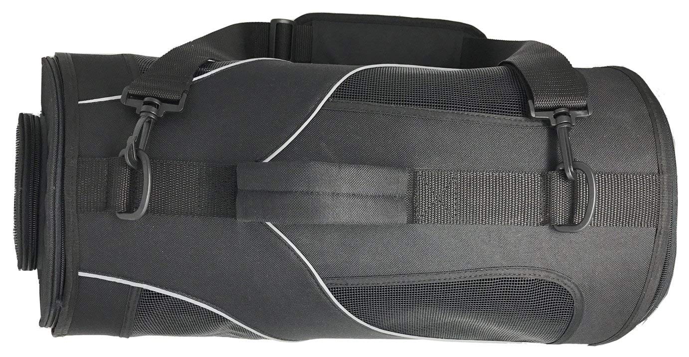 Fuzzy Puppy Pet Products Soft-Sided Pet Carrier for Small Dogs and Cats, Black