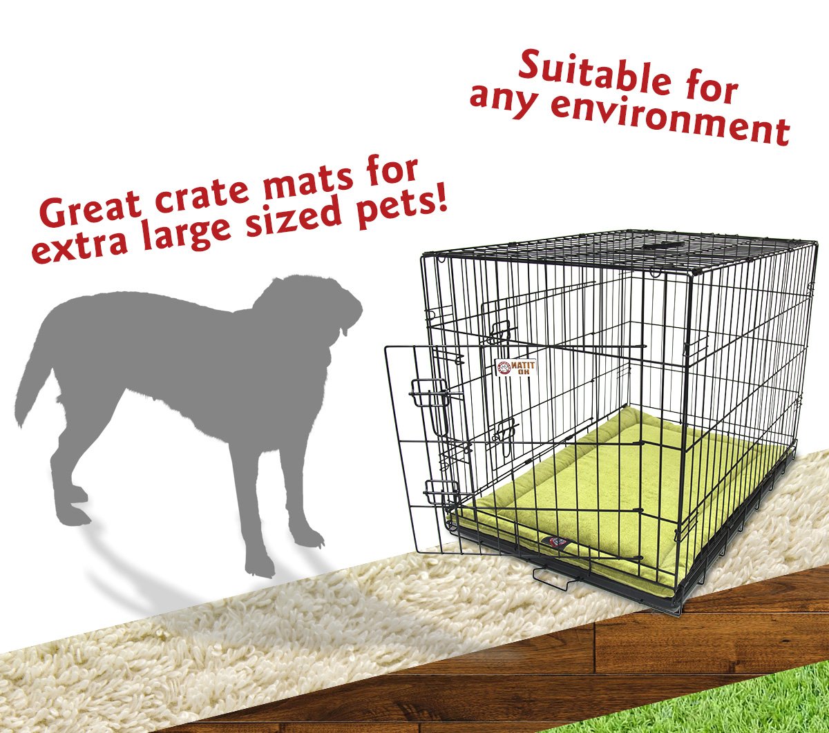 48' Villa Green Apple Crate Dog Bed Mat By Majestic Pet Products