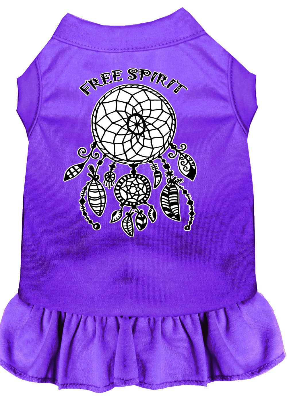 Pet Dog & Cat Dress Rhinestone, &quot;Angel Heart&quot; Purple LG (10-14 lbs.)