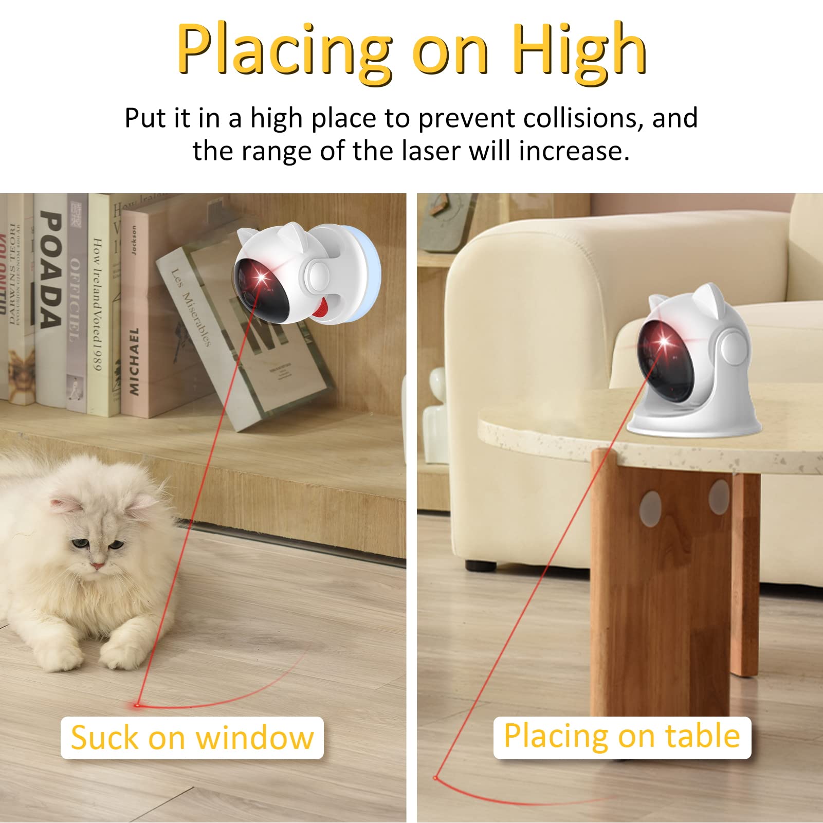 Umosis Automatic Cat Laser Toy Interactive Cat Toys For Indoor Cats/Kitty/Dogs,Laser Toys For Bored Indoor Adult Cats