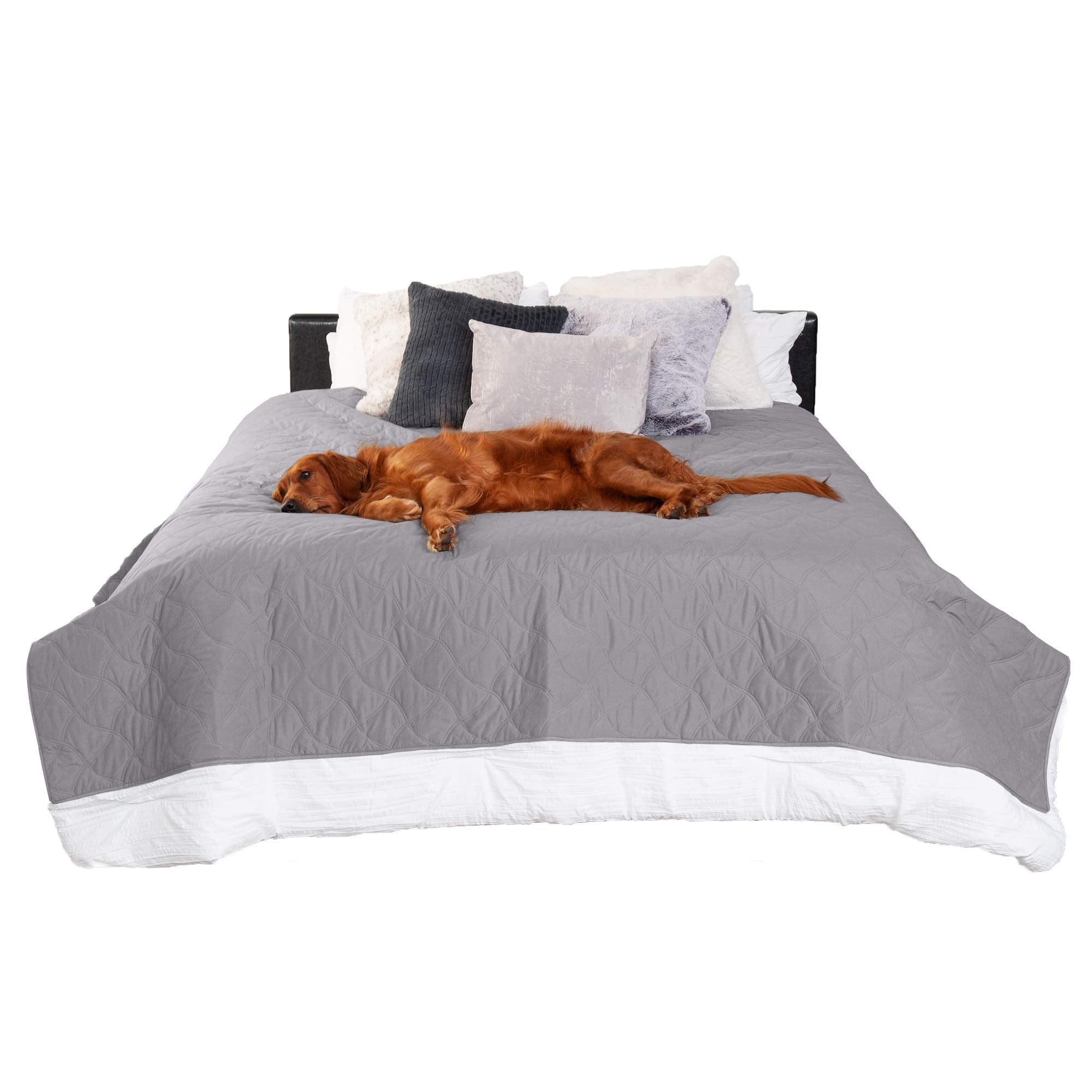 Furhaven Waterproof & Non-Slip Twin Size Mattress Cover Protector For Dogs & Cats, Washable, For Beds, Couches, & Car Seats - Qu