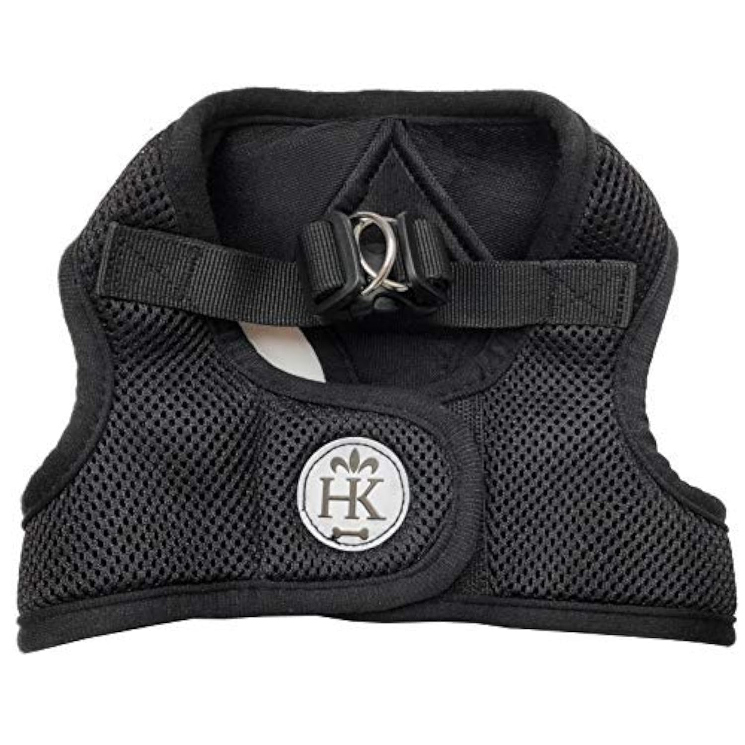 Huxley & Kent Hudson Walking & Training Harness - Black (Extra-Large, 35-50Lbs) - Easy Control Step-In Mesh Vest Harness With Re