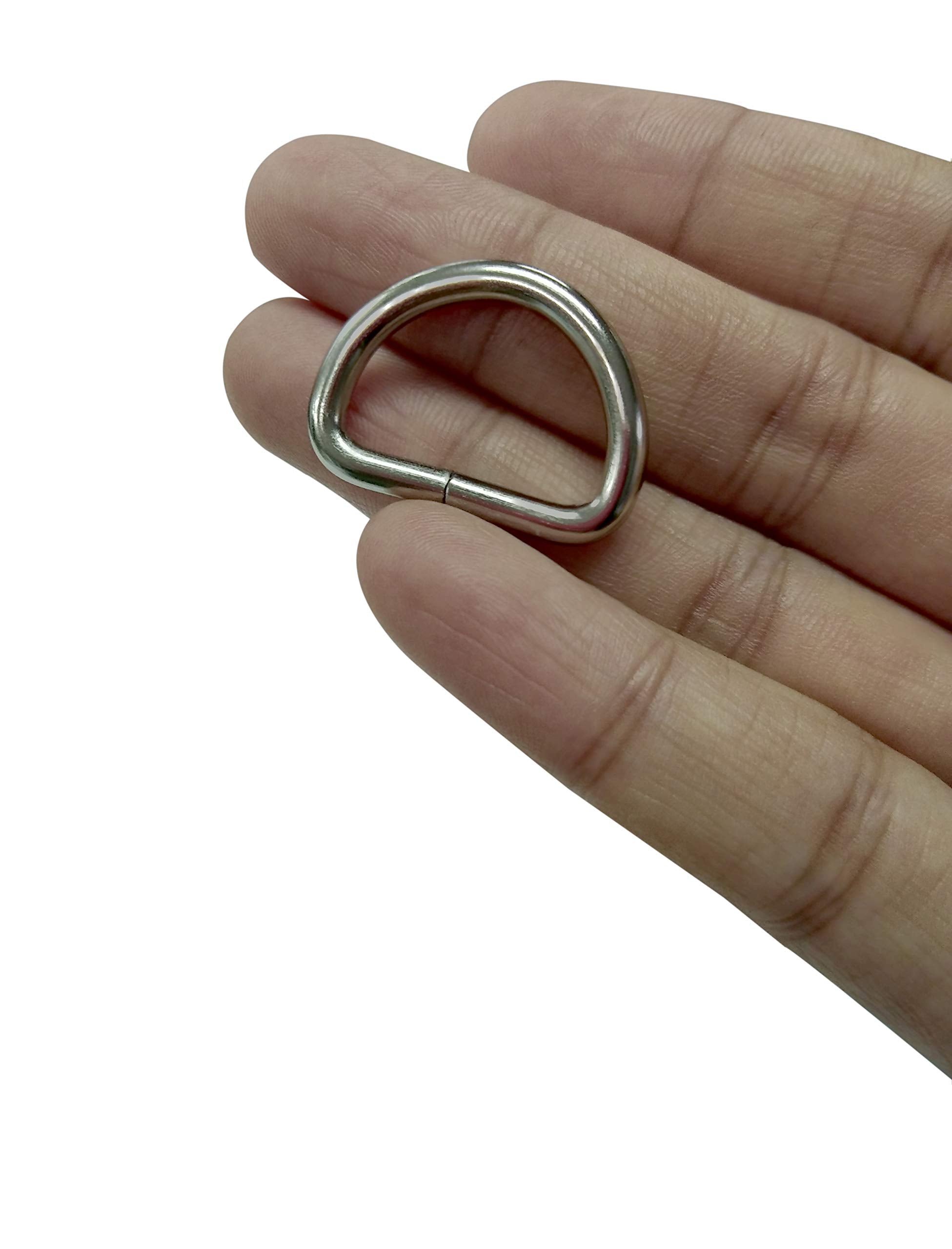 50 Pack Of Metal D Rings Heavy Duty 3/4 Inch D-Rings For Sewing, Keychains, Belts And Dog Leash