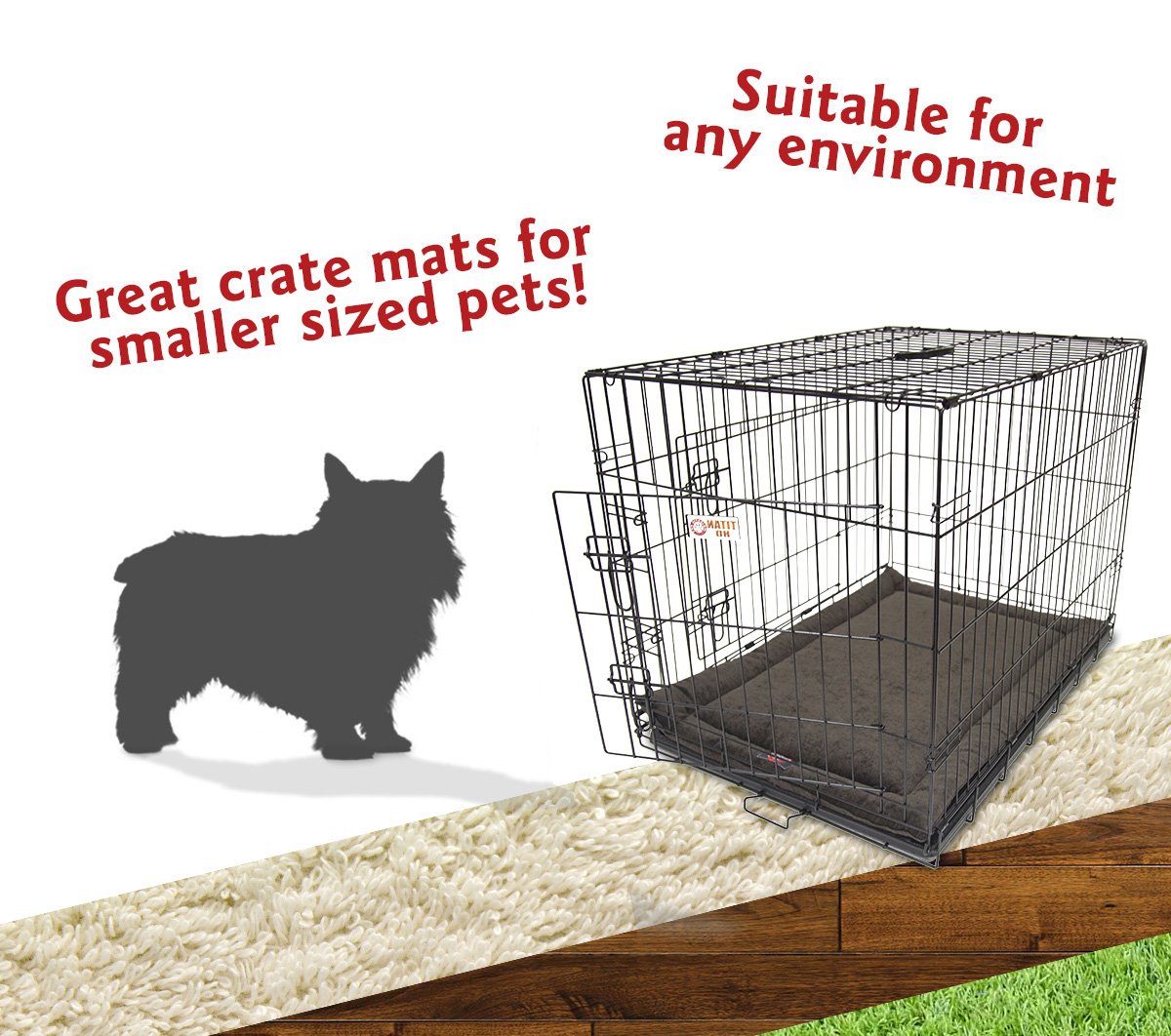 24' Villa Storm Gray Crate Dog Bed Mat By Majestic Pet Products